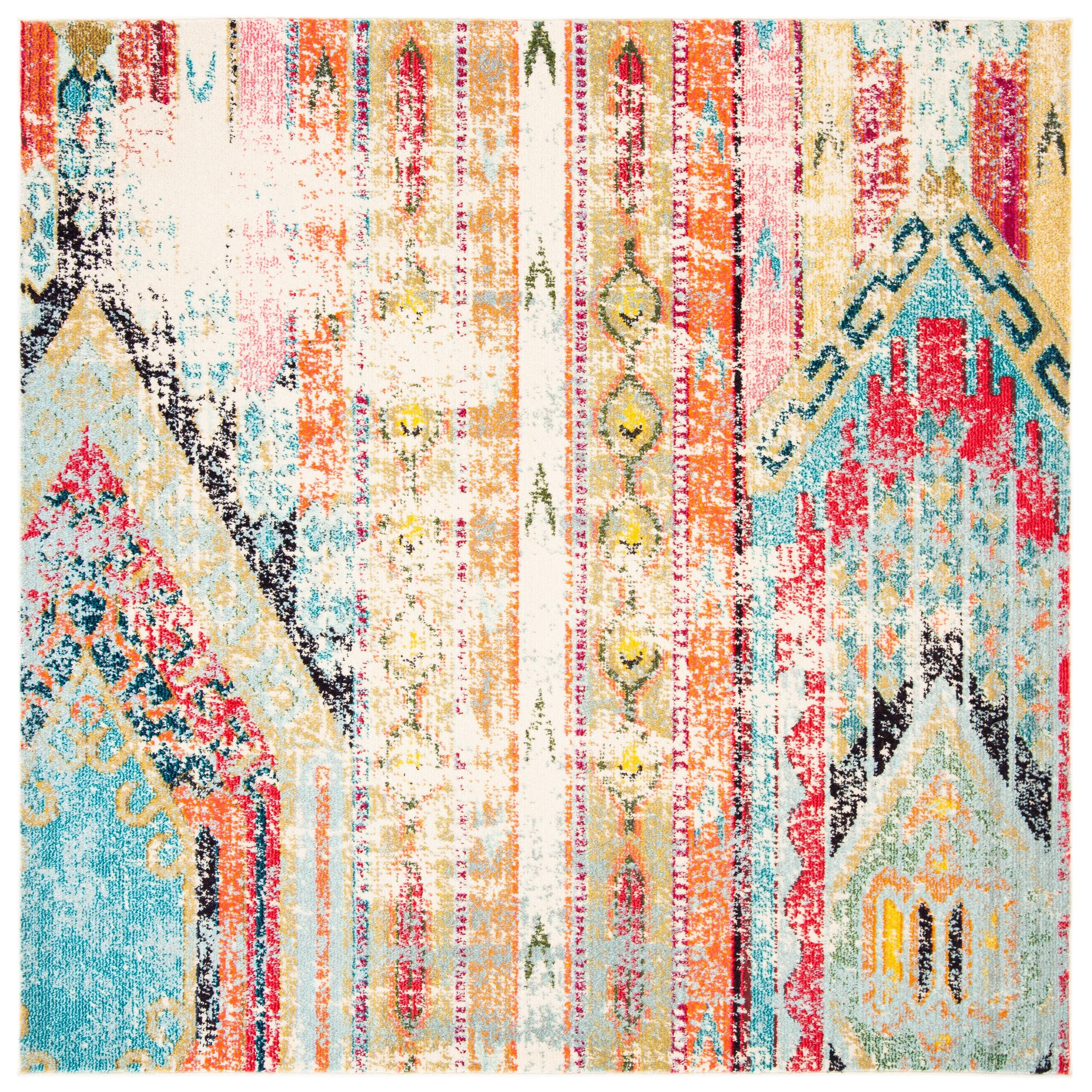 SAFAVIEH. Madison Sonya Abstract Boho Distressed Rug