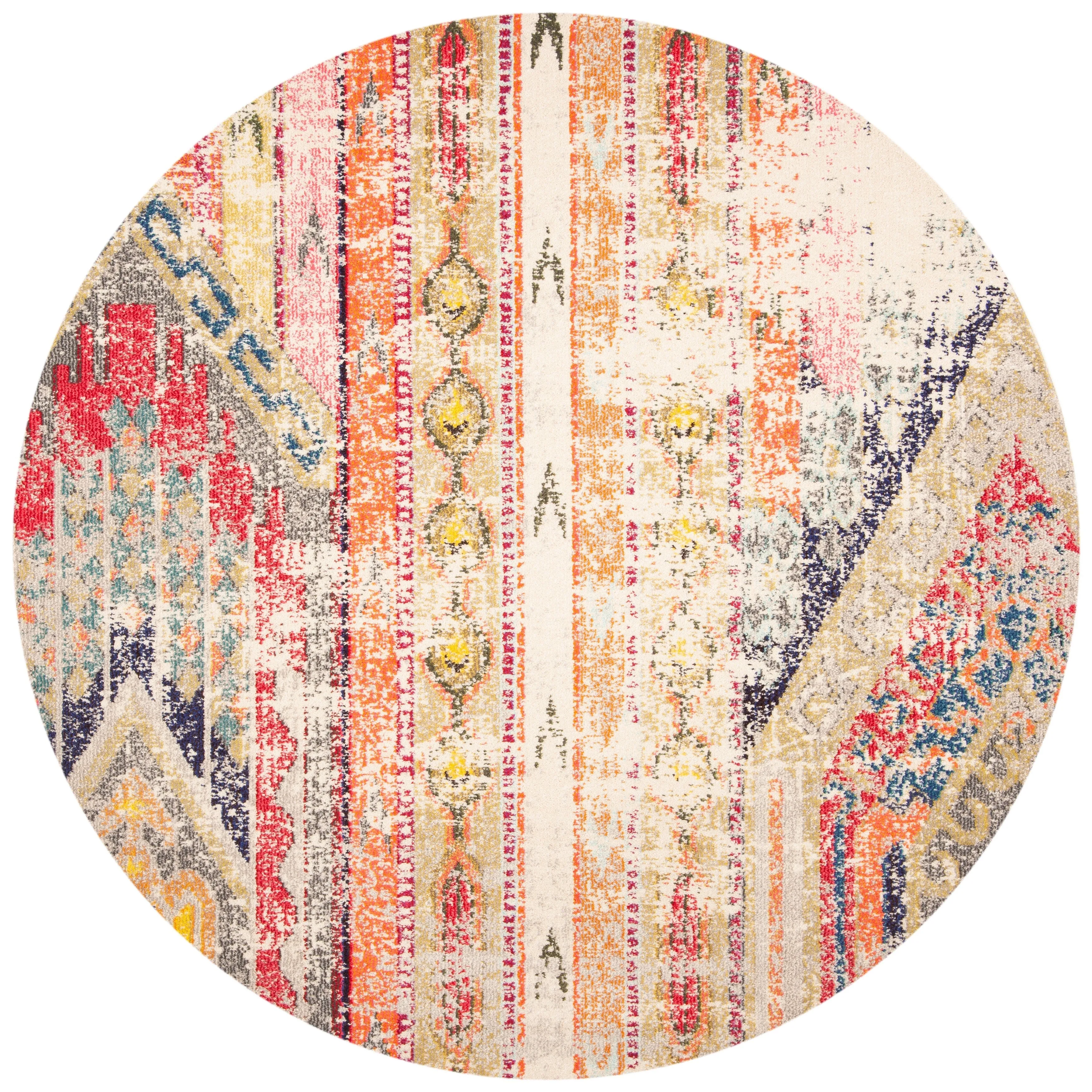 SAFAVIEH. Madison Sonya Abstract Boho Distressed Rug