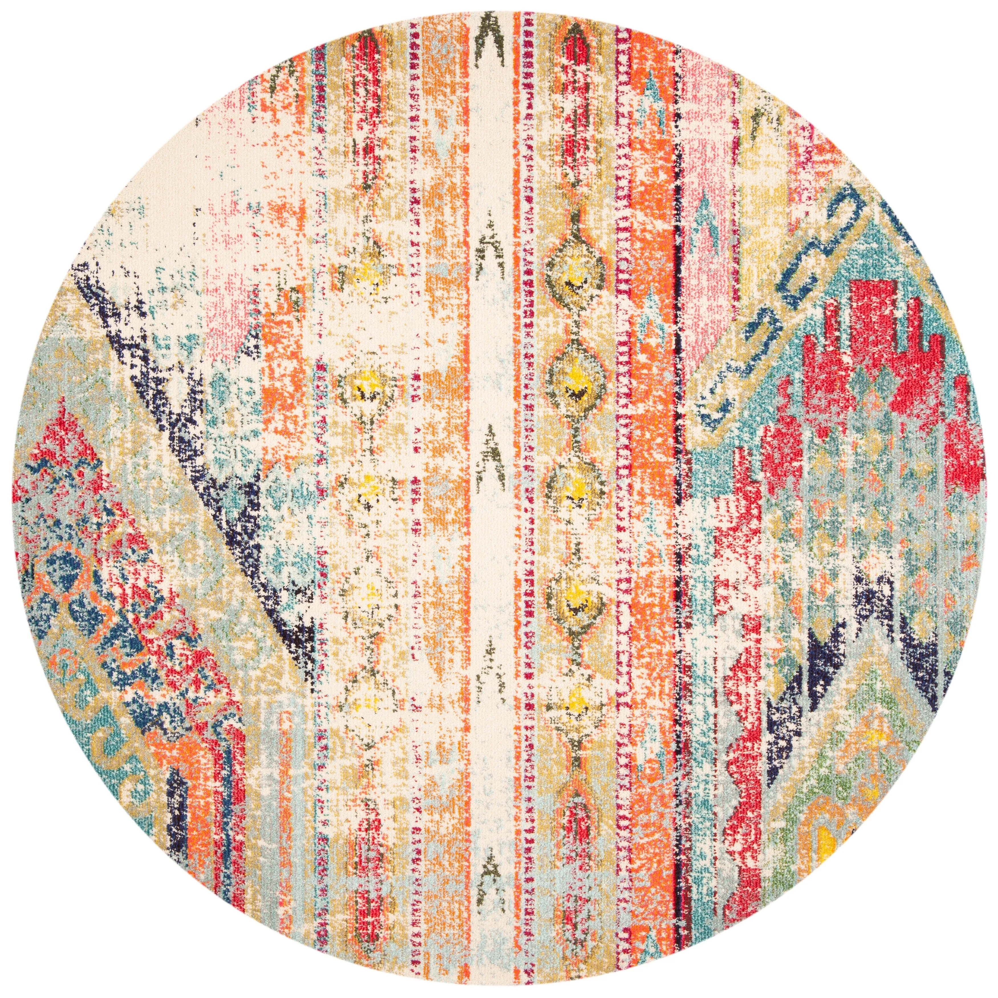 SAFAVIEH. Madison Sonya Abstract Boho Distressed Rug