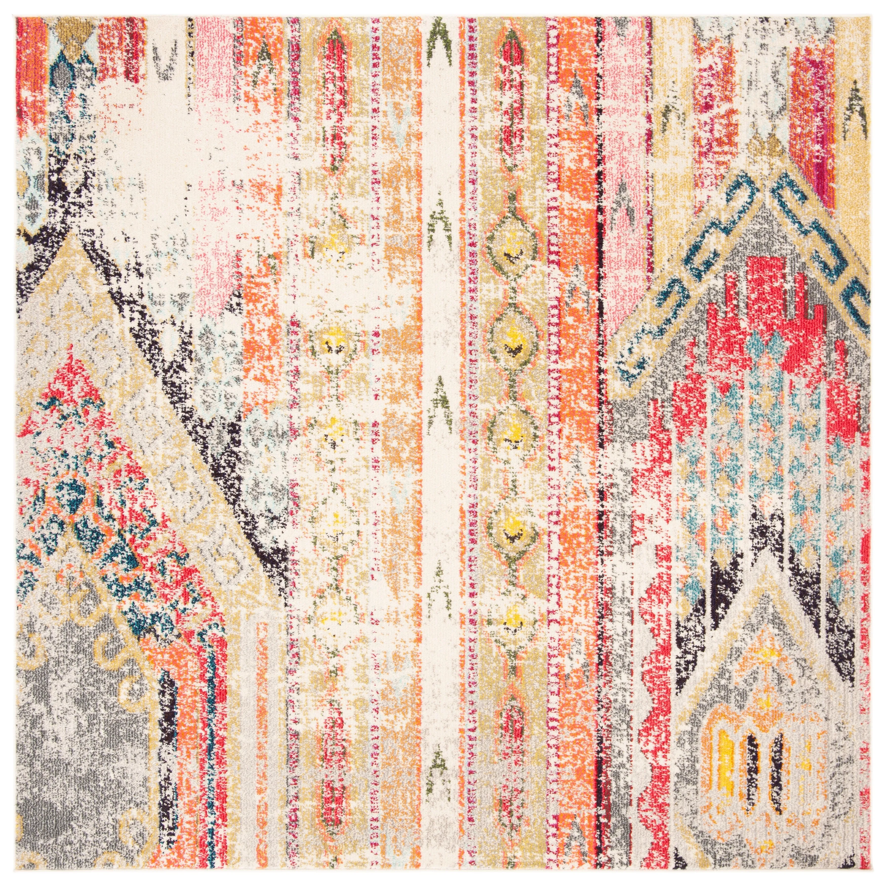 SAFAVIEH. Madison Sonya Abstract Boho Distressed Rug