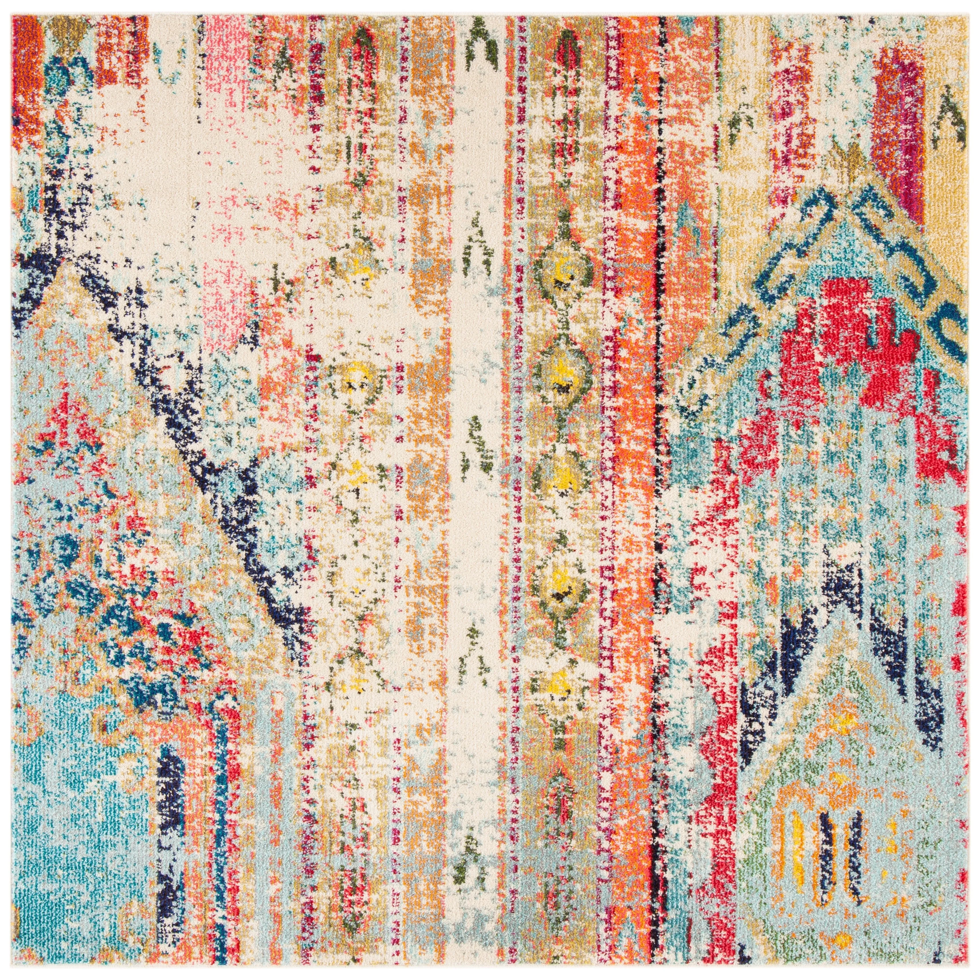SAFAVIEH. Madison Sonya Abstract Boho Distressed Rug