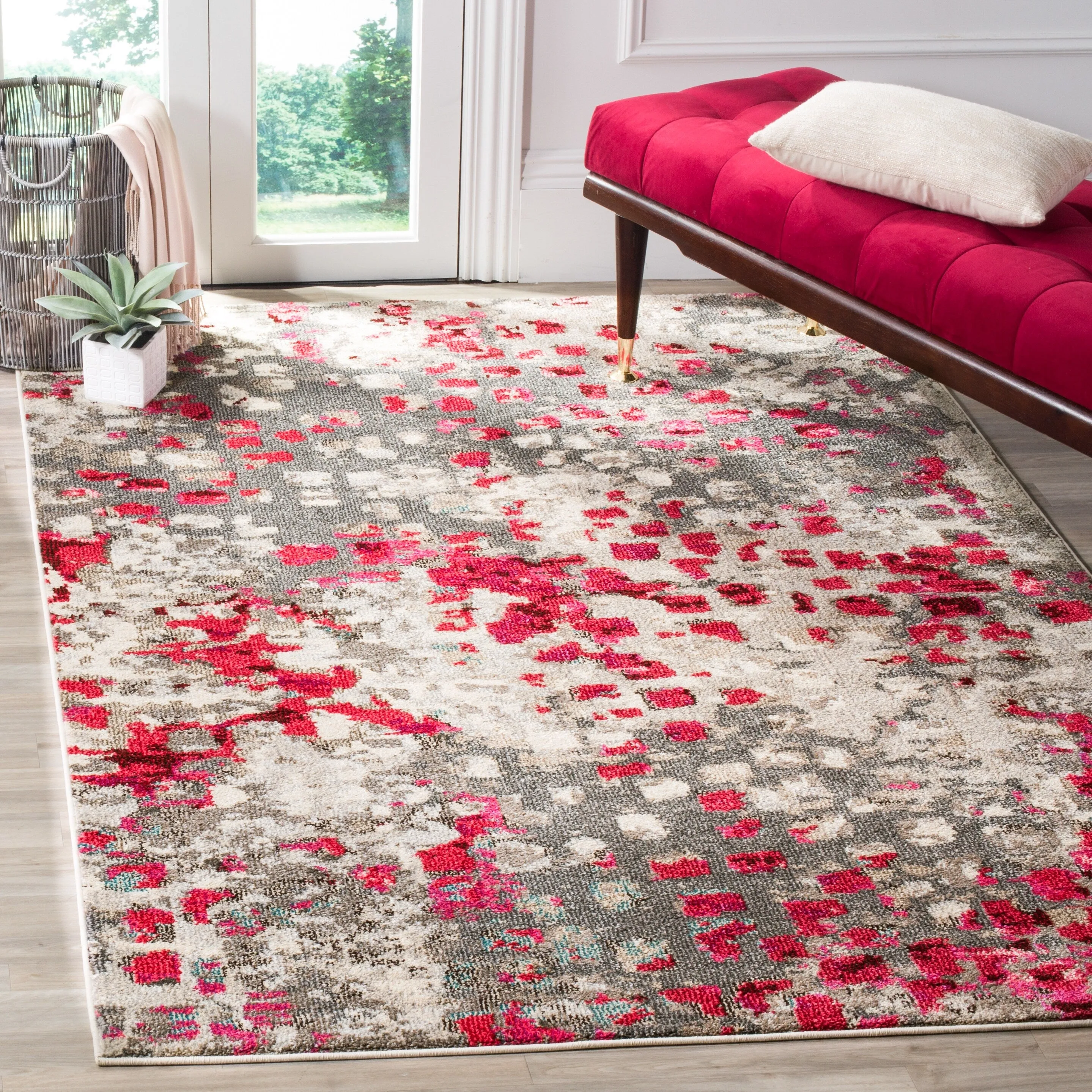 SAFAVIEH Monaco Panna Boho Abstract Modern Watercolor Area Rug