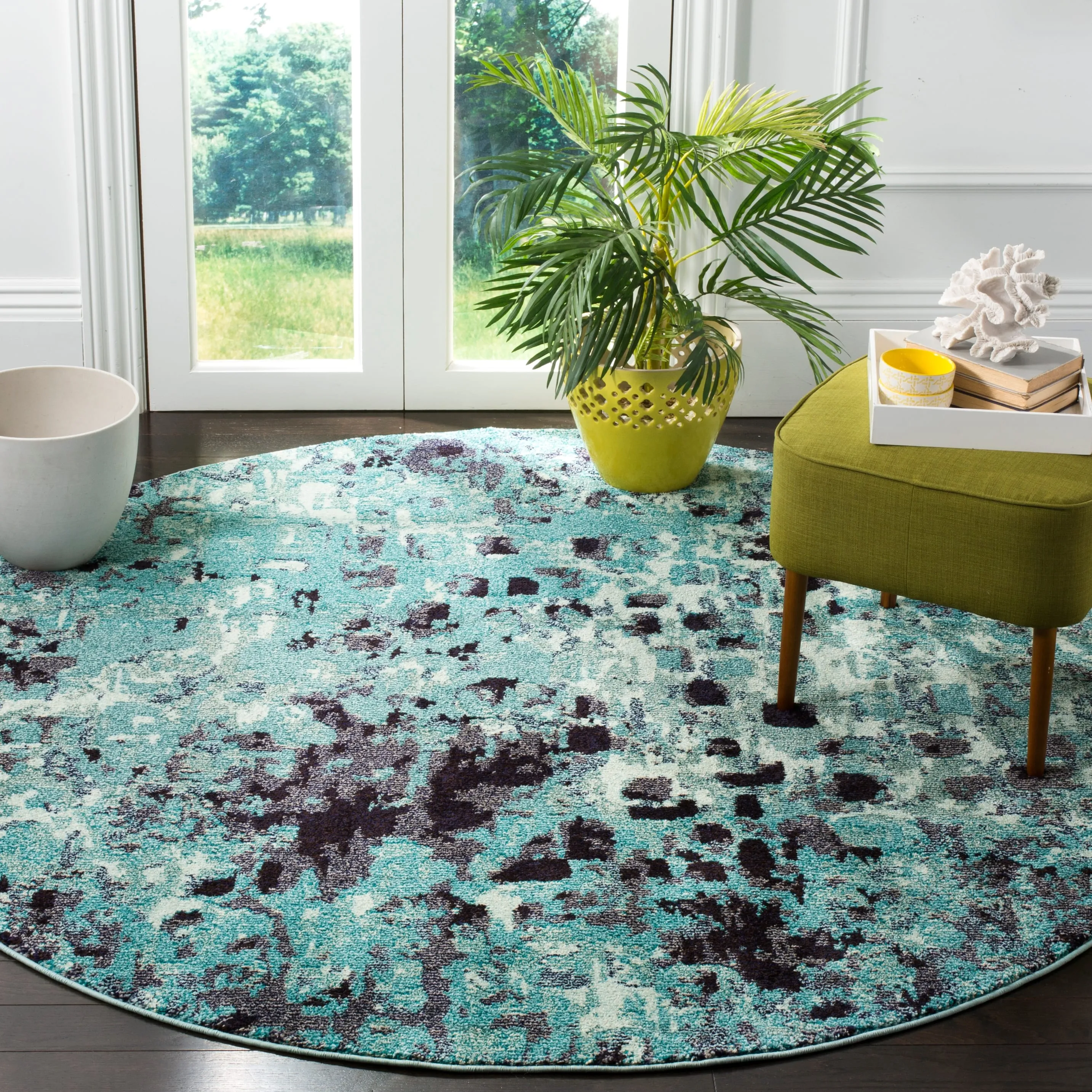 SAFAVIEH Monaco Panna Boho Abstract Modern Watercolor Area Rug