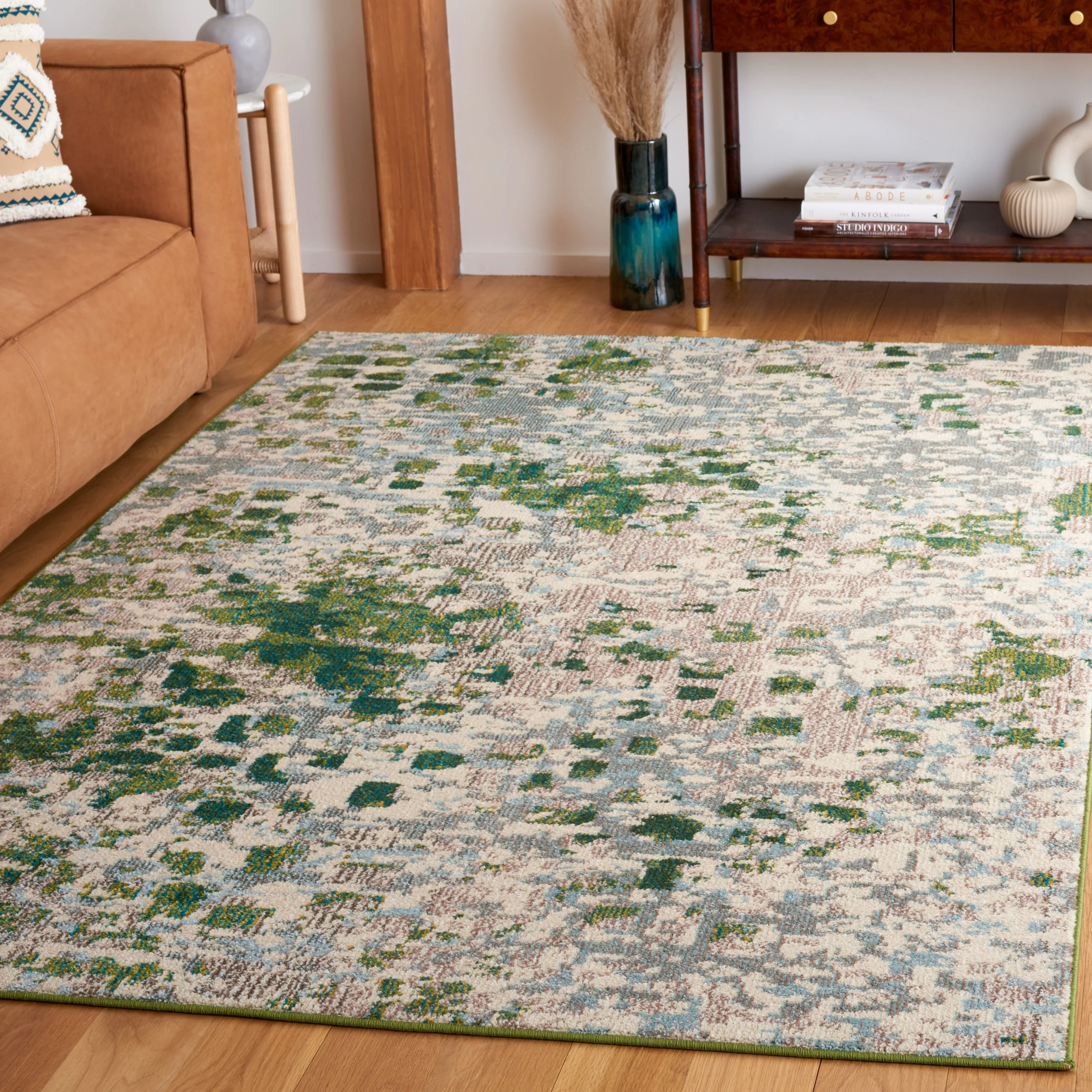 SAFAVIEH Monaco Panna Boho Abstract Modern Watercolor Area Rug