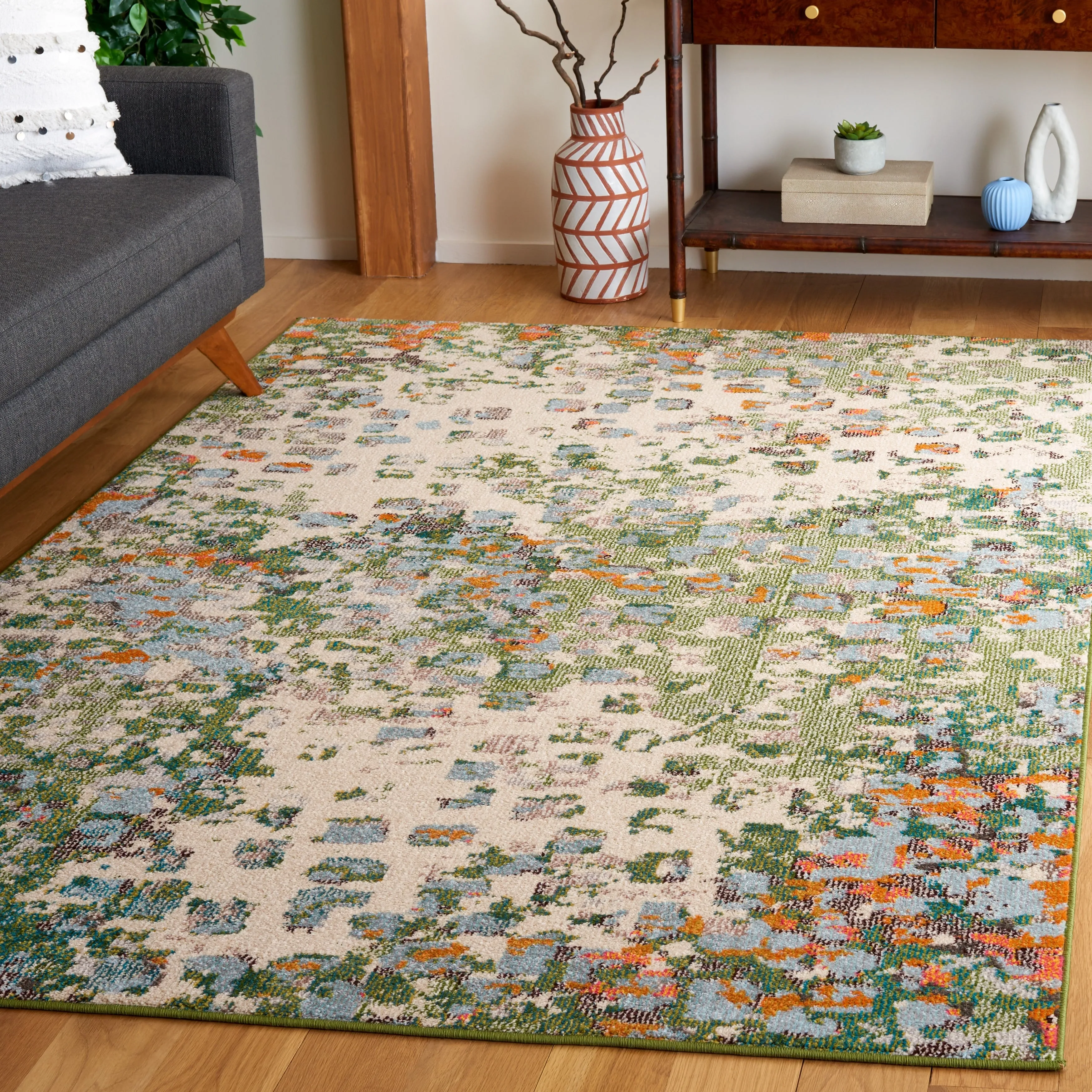 SAFAVIEH Monaco Panna Boho Abstract Modern Watercolor Area Rug