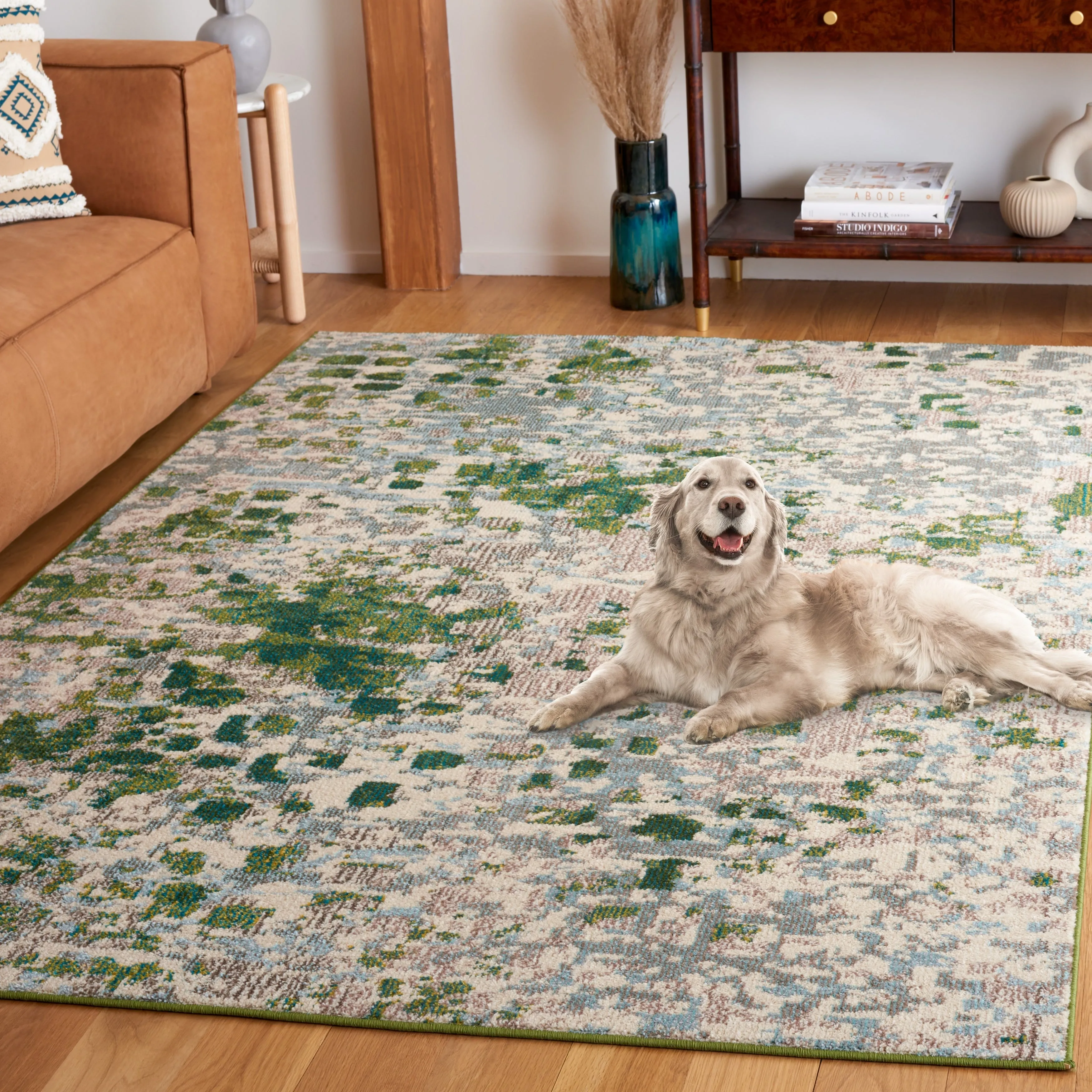 SAFAVIEH Monaco Panna Boho Abstract Modern Watercolor Area Rug