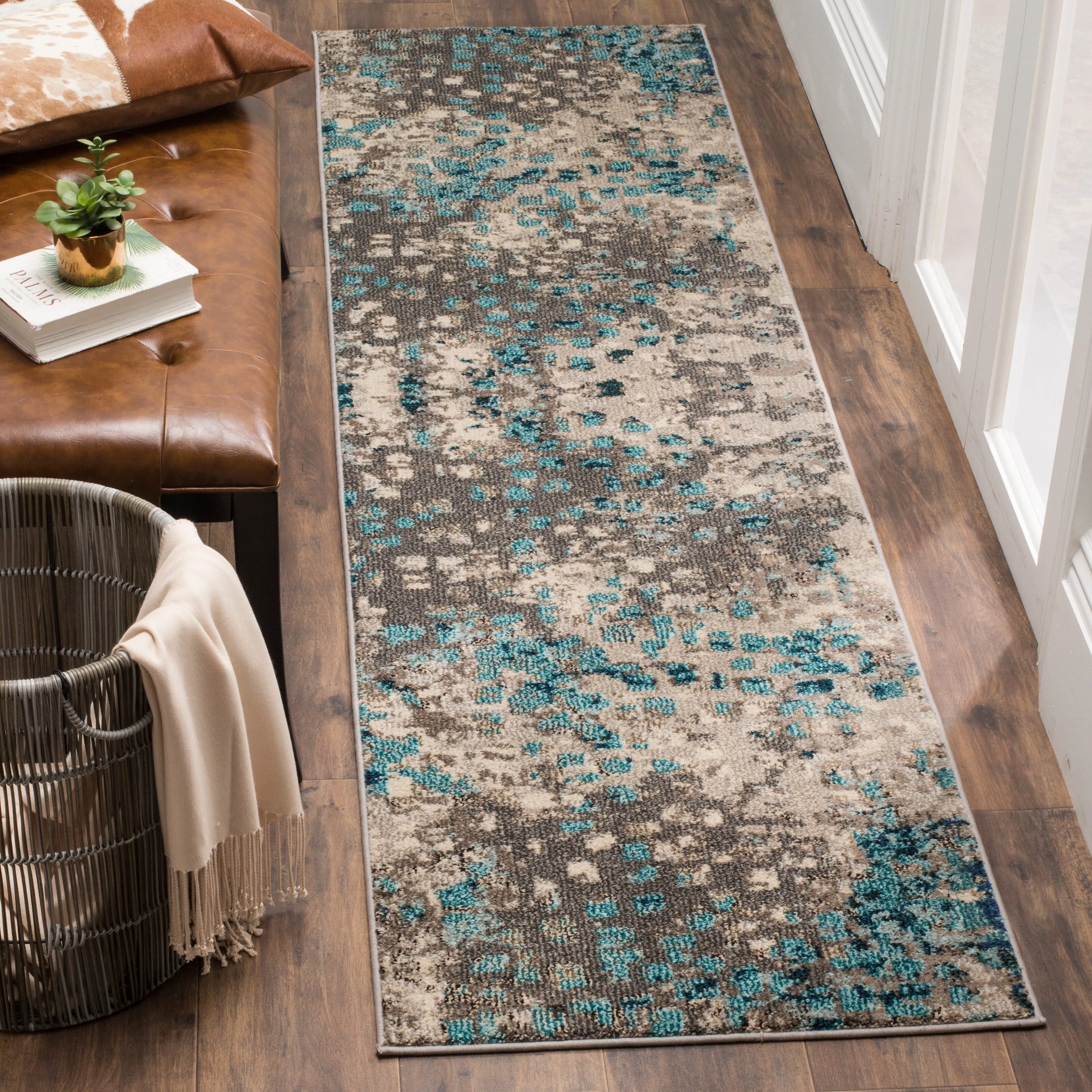 SAFAVIEH Monaco Panna Boho Abstract Modern Watercolor Area Rug
