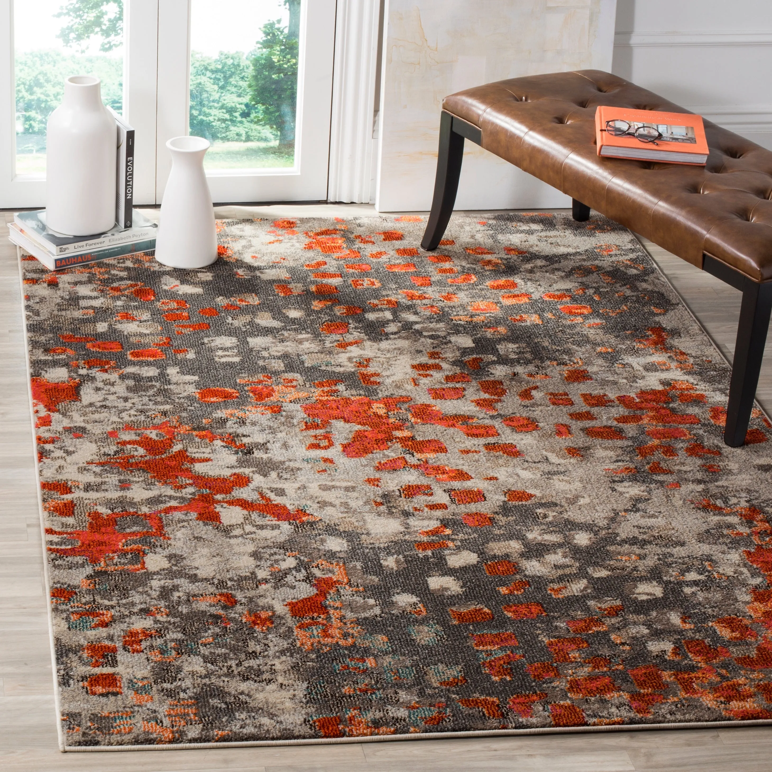 SAFAVIEH Monaco Panna Boho Abstract Modern Watercolor Area Rug