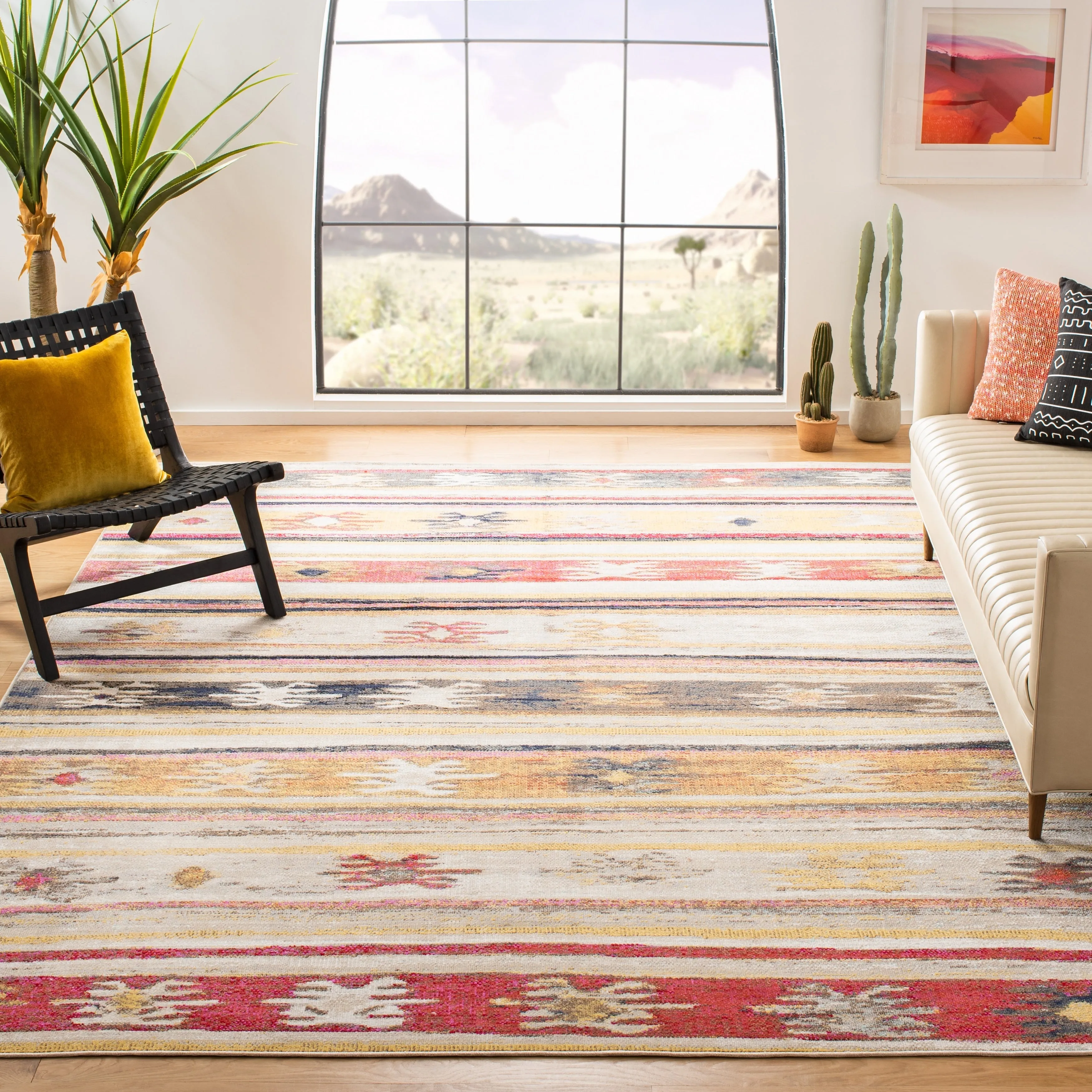 SAFAVIEH Montage Framhild Indoor/ Outdoor Waterproof Patio Backyard Rug