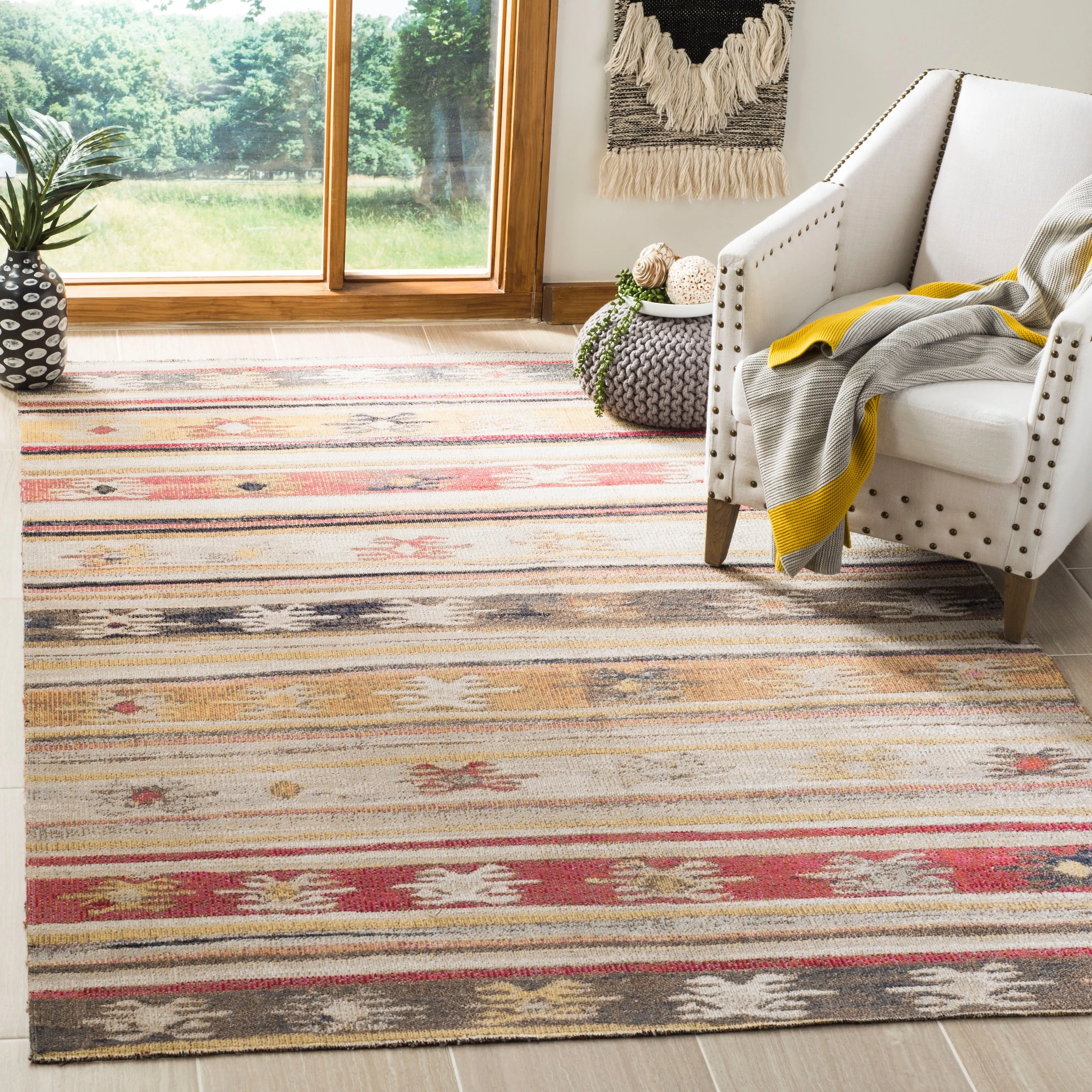 SAFAVIEH Montage Framhild Indoor/ Outdoor Waterproof Patio Backyard Rug