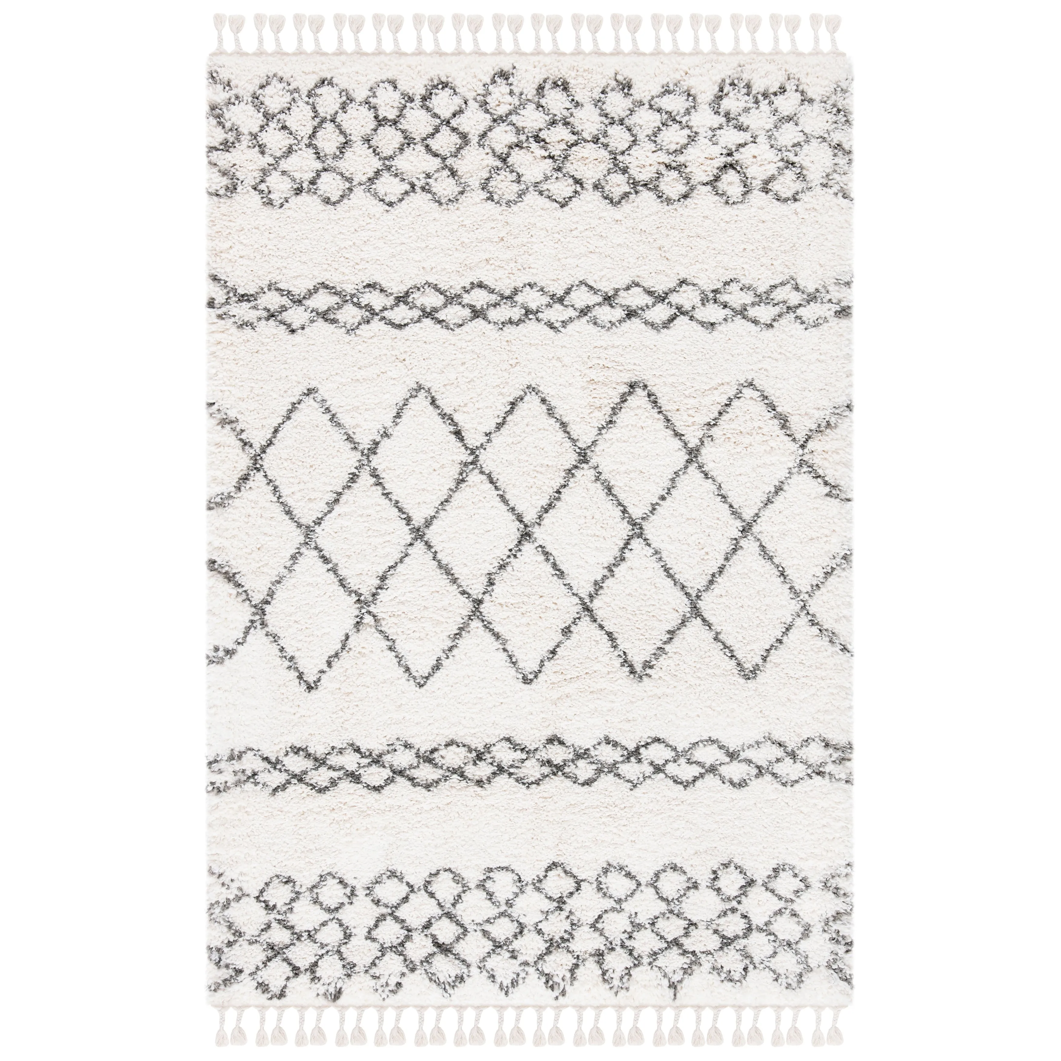 SAFAVIEH Moroccan Fringe Shag Allean 2-inch Thick Rug