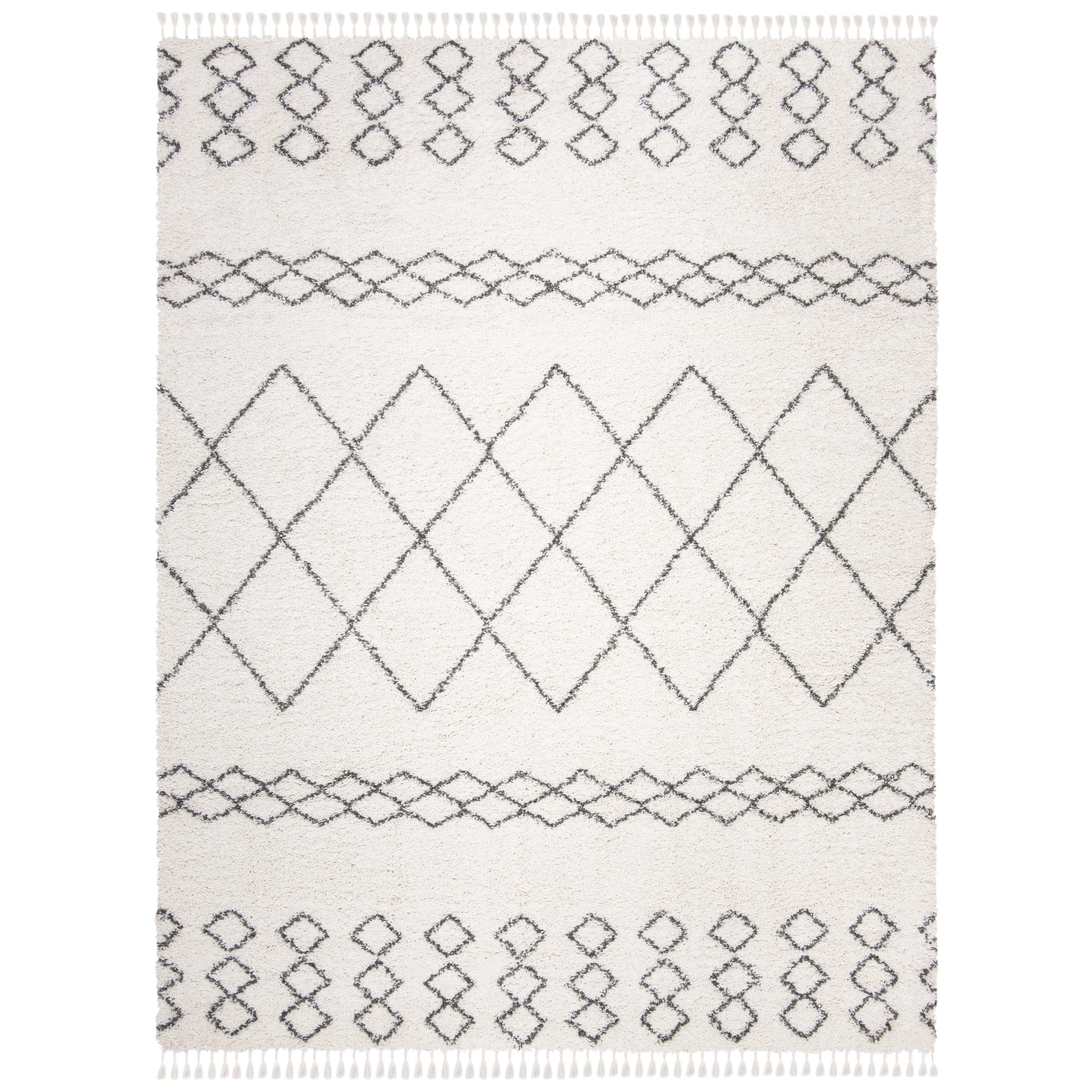 SAFAVIEH Moroccan Fringe Shag Allean 2-inch Thick Rug