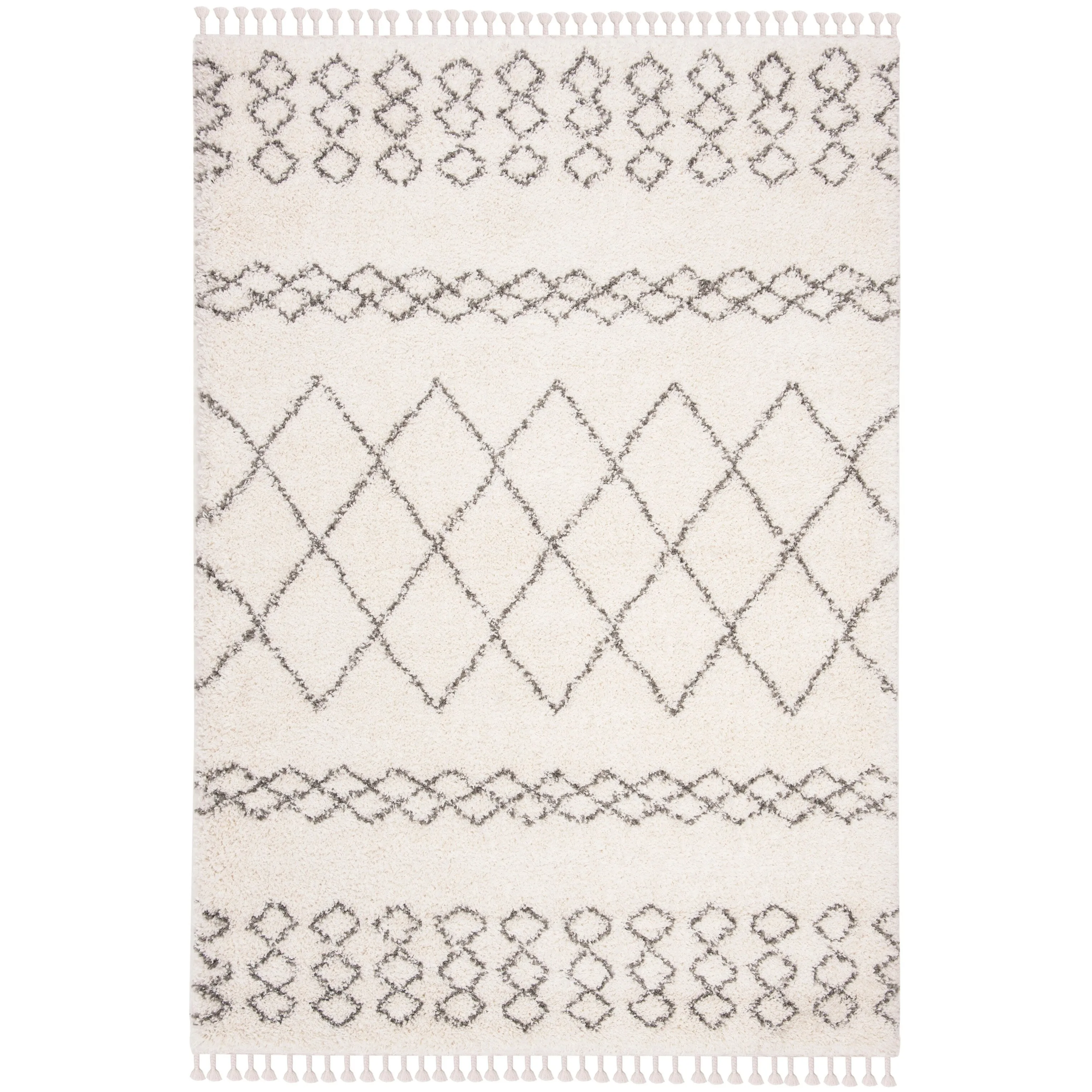 SAFAVIEH Moroccan Fringe Shag Allean 2-inch Thick Rug