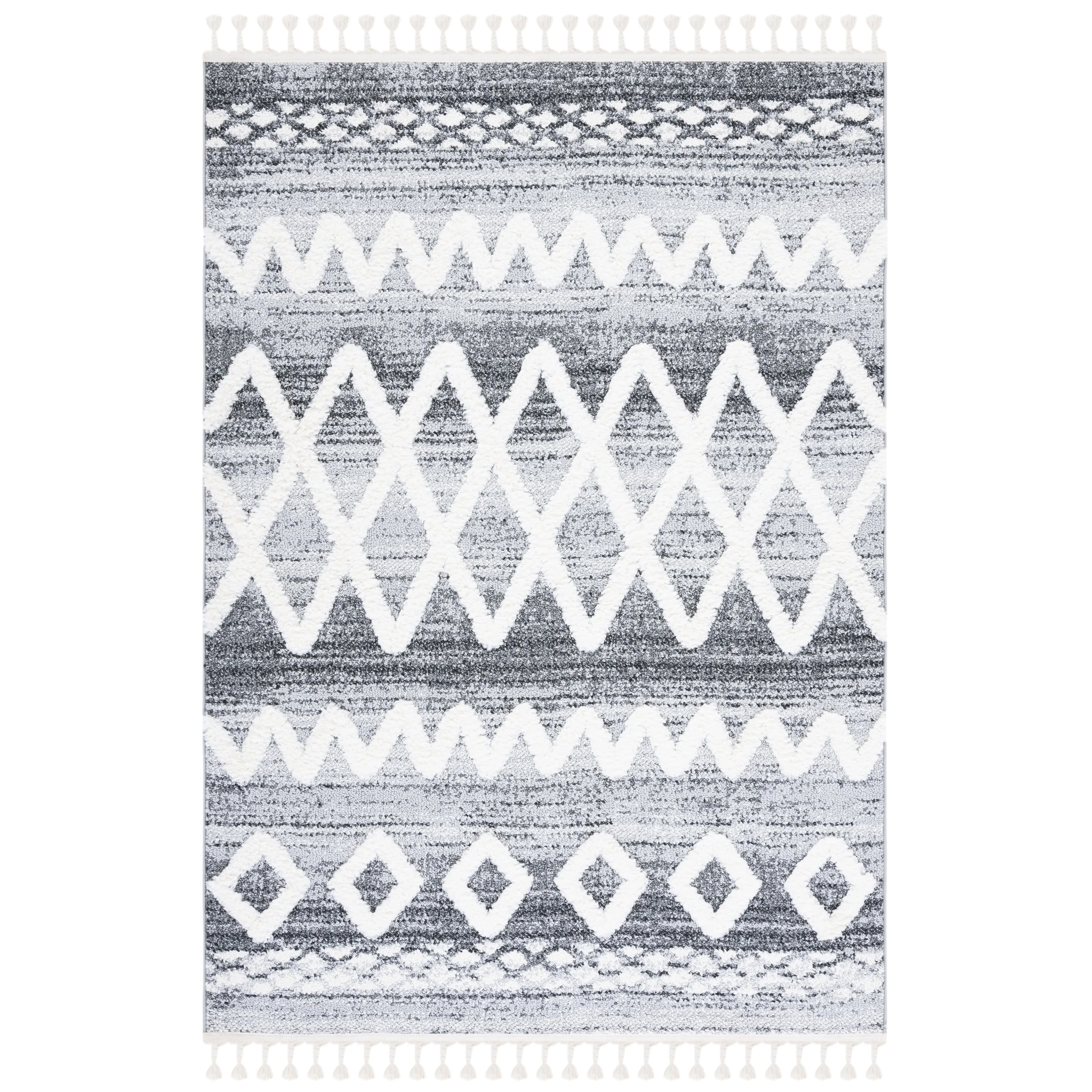 SAFAVIEH Moroccan Tassel Shag Astfridur 2-inch Thick Rug