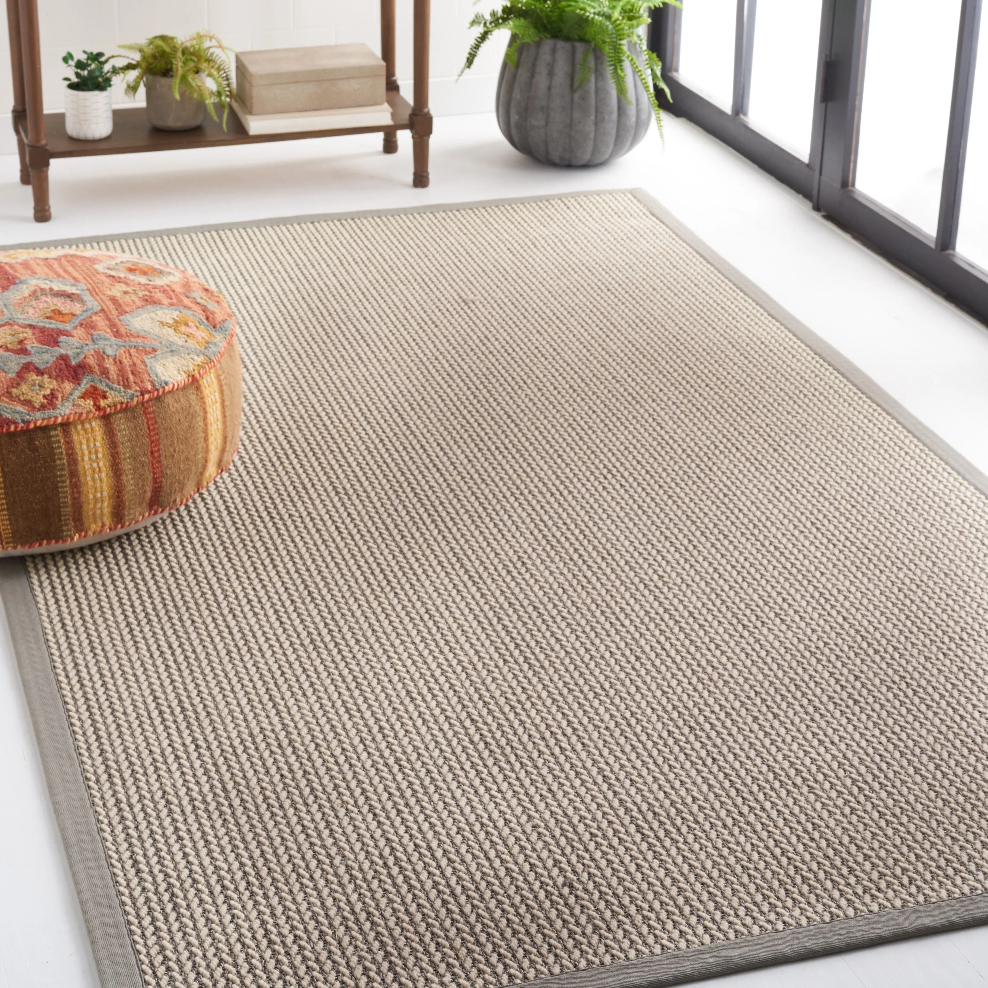 SAFAVIEH Natural Fiber Margret Sisal & Wool Rug - Grey - 9' x 12'