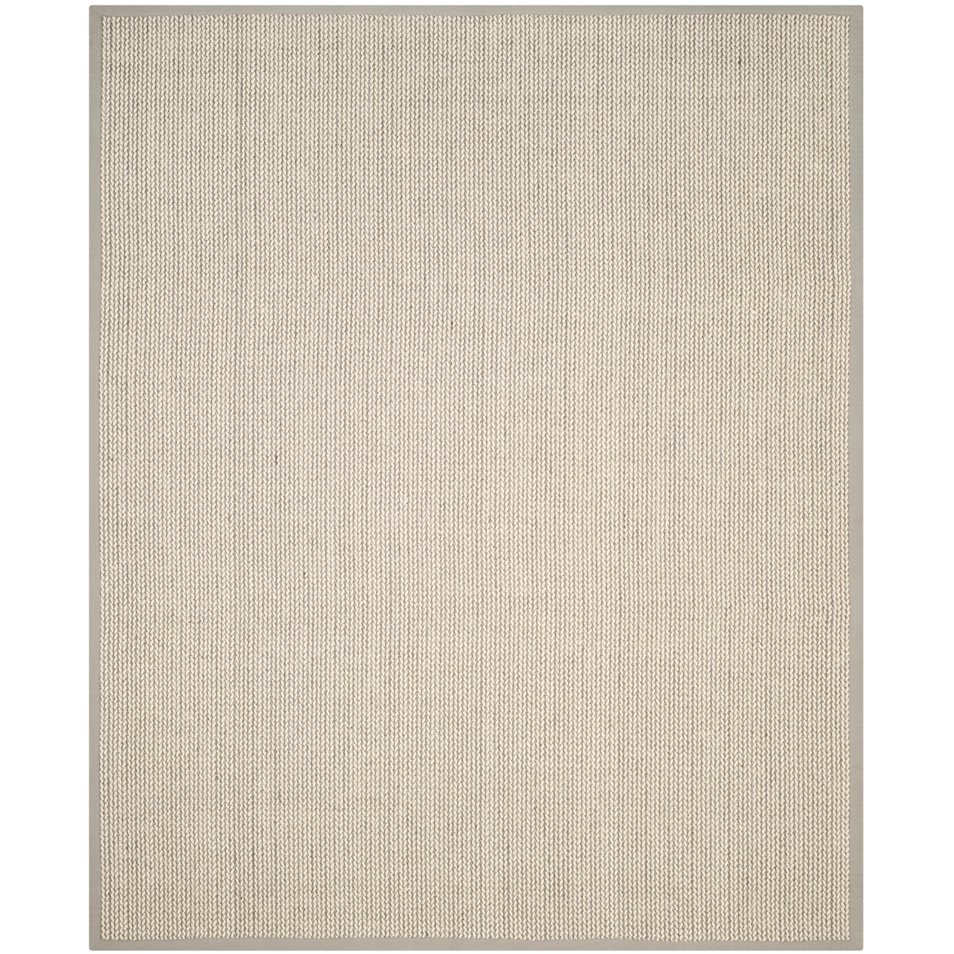 SAFAVIEH Natural Fiber Margret Sisal & Wool Rug - Grey - 9' x 12'