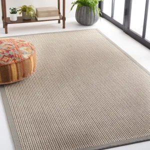 SAFAVIEH Natural Fiber Margret Sisal & Wool Rug - Grey - 9' x 12'