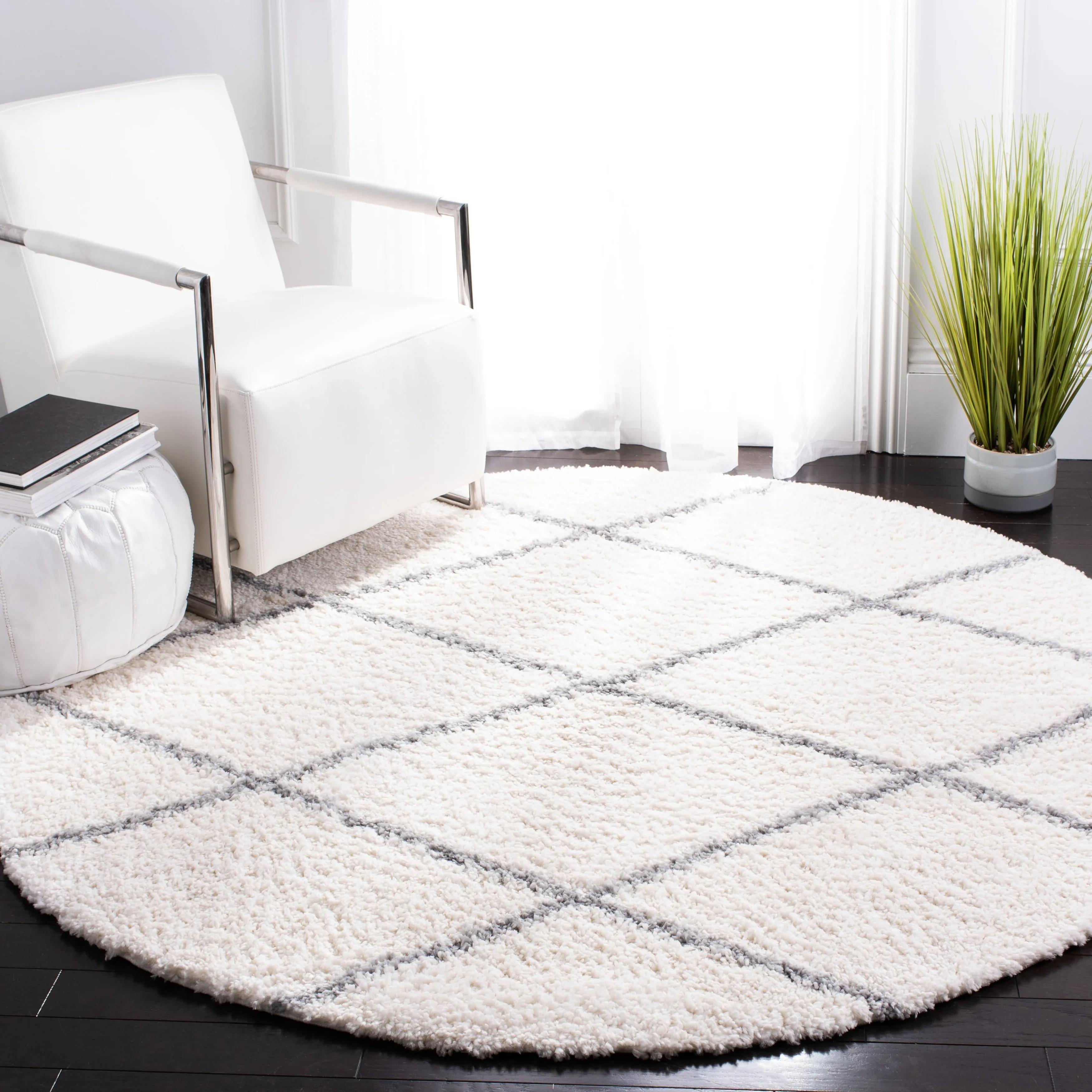 SAFAVIEH Parma Shag Sinda Trellis 1.2-inch Thick Rug