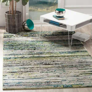SAFAVIEH Porcello Neri Modern Abstract Rug - Cream/Green - 8' x 10'