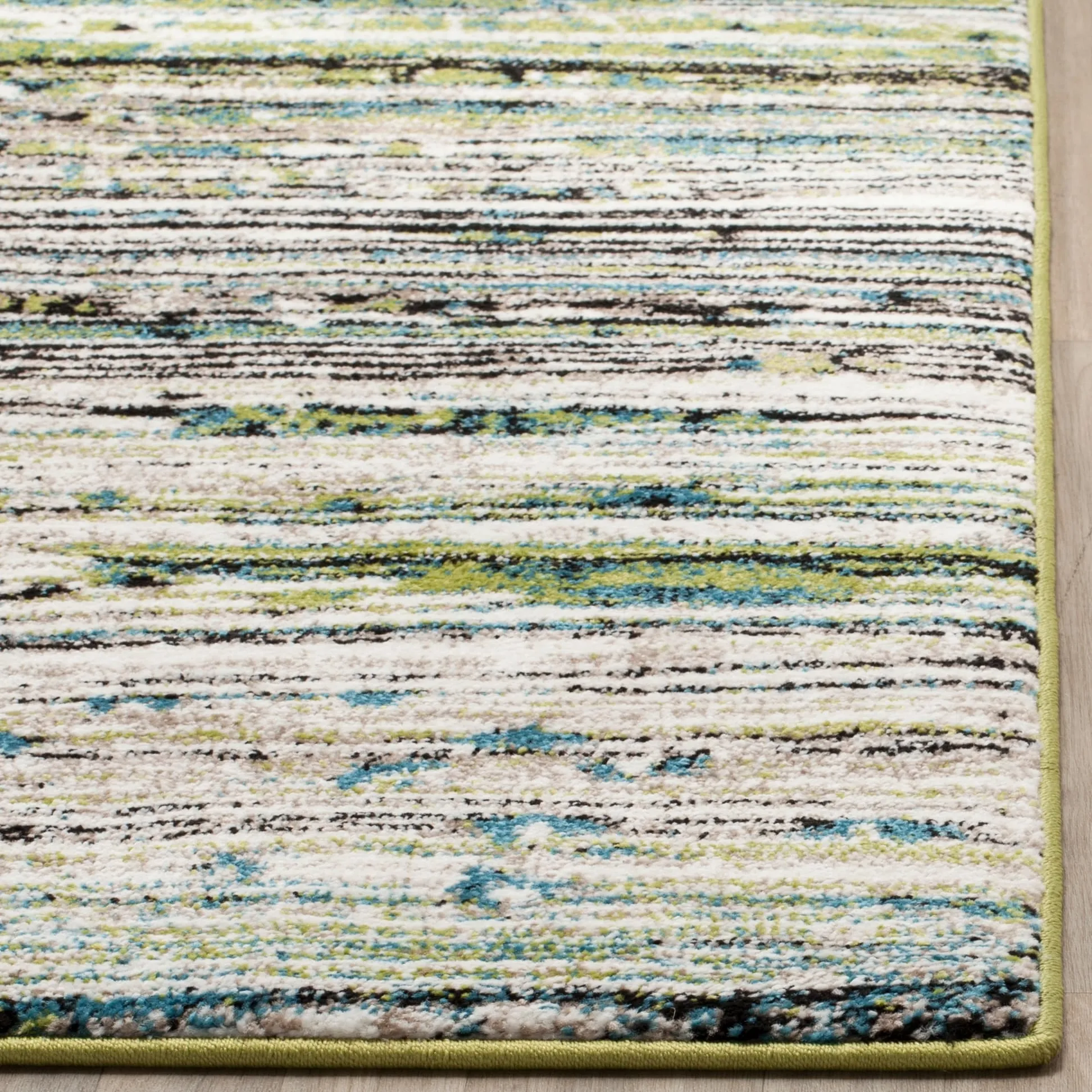 SAFAVIEH Porcello Neri Modern Abstract Rug - Cream/Green - 8' x 10'