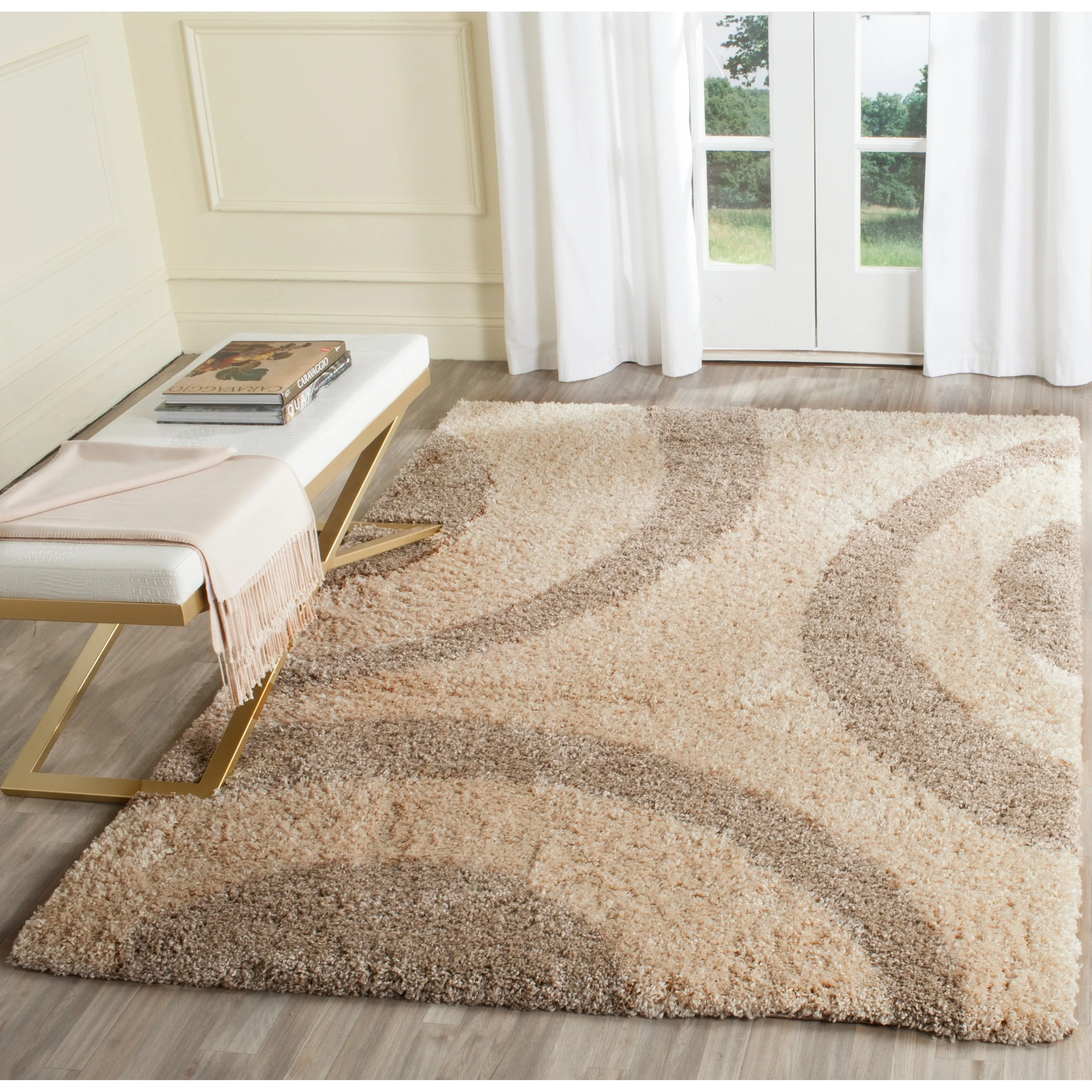 SAFAVIEH Portofino Shag Sunna Modern 2-inch Thick Rug
