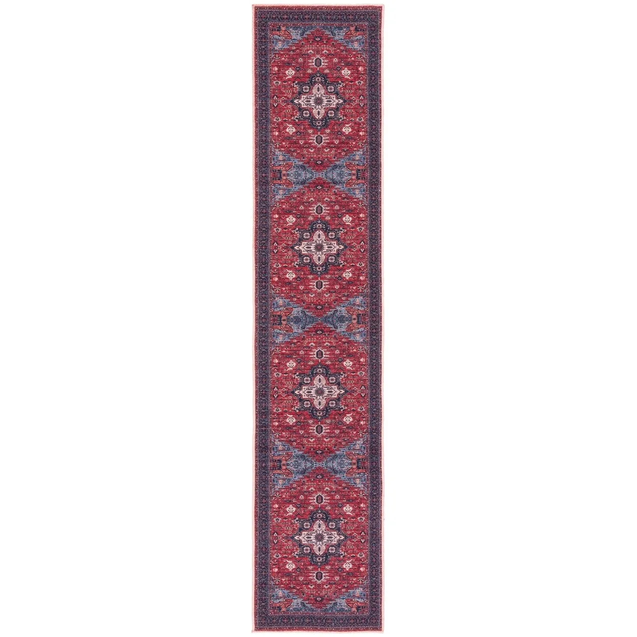 SAFAVIEH Serapi Machine Washable Minda Medallion Distressed Rug