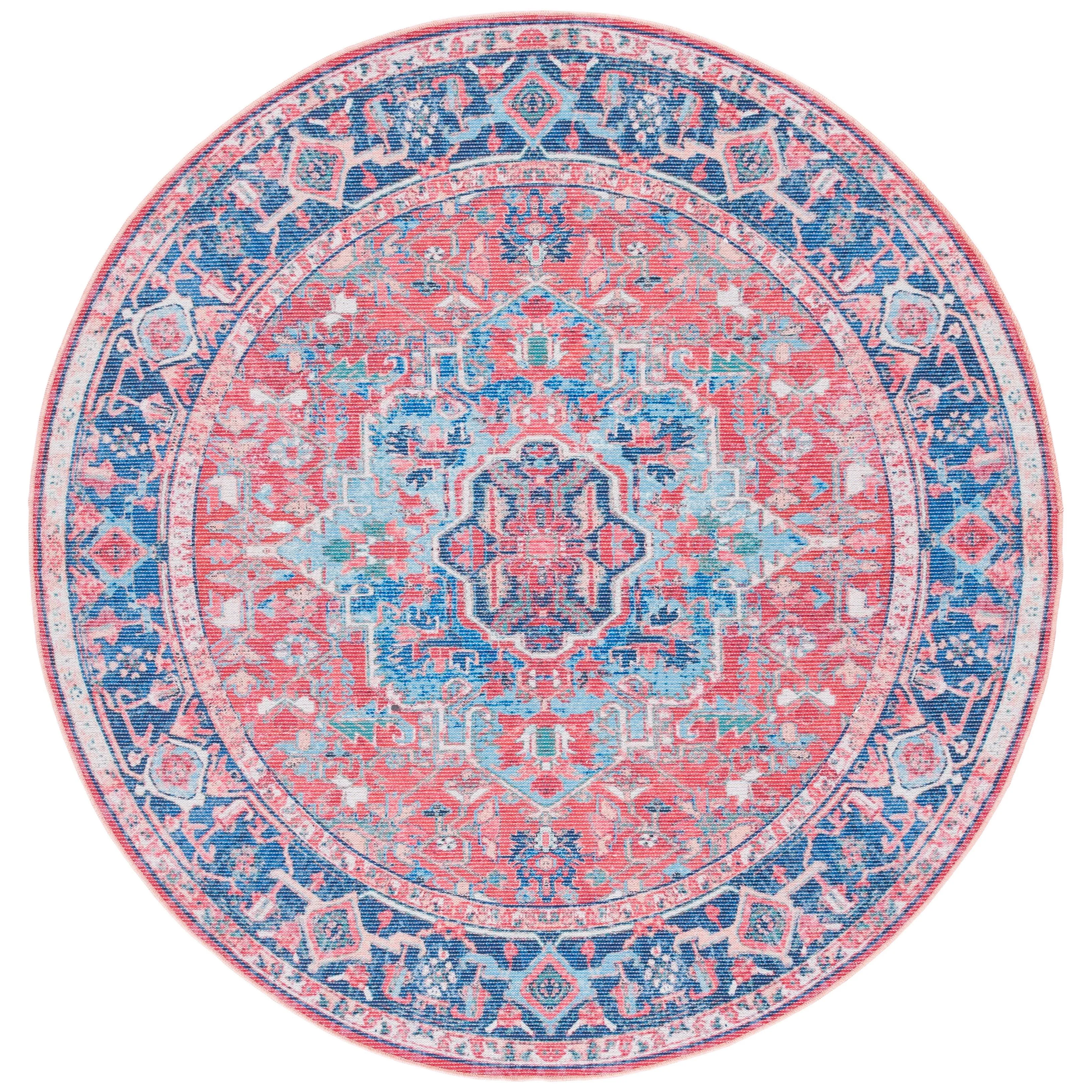 SAFAVIEH Serapi Machine Washable Sabina Medallion Distressed Rug
