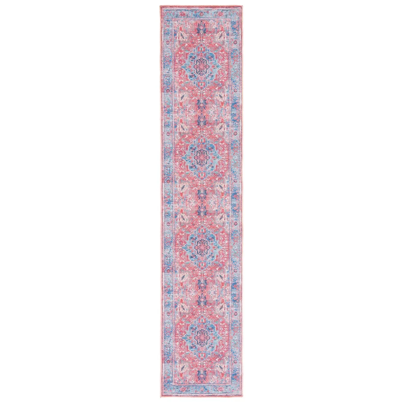 SAFAVIEH Serapi Machine Washable Sabina Medallion Distressed Rug