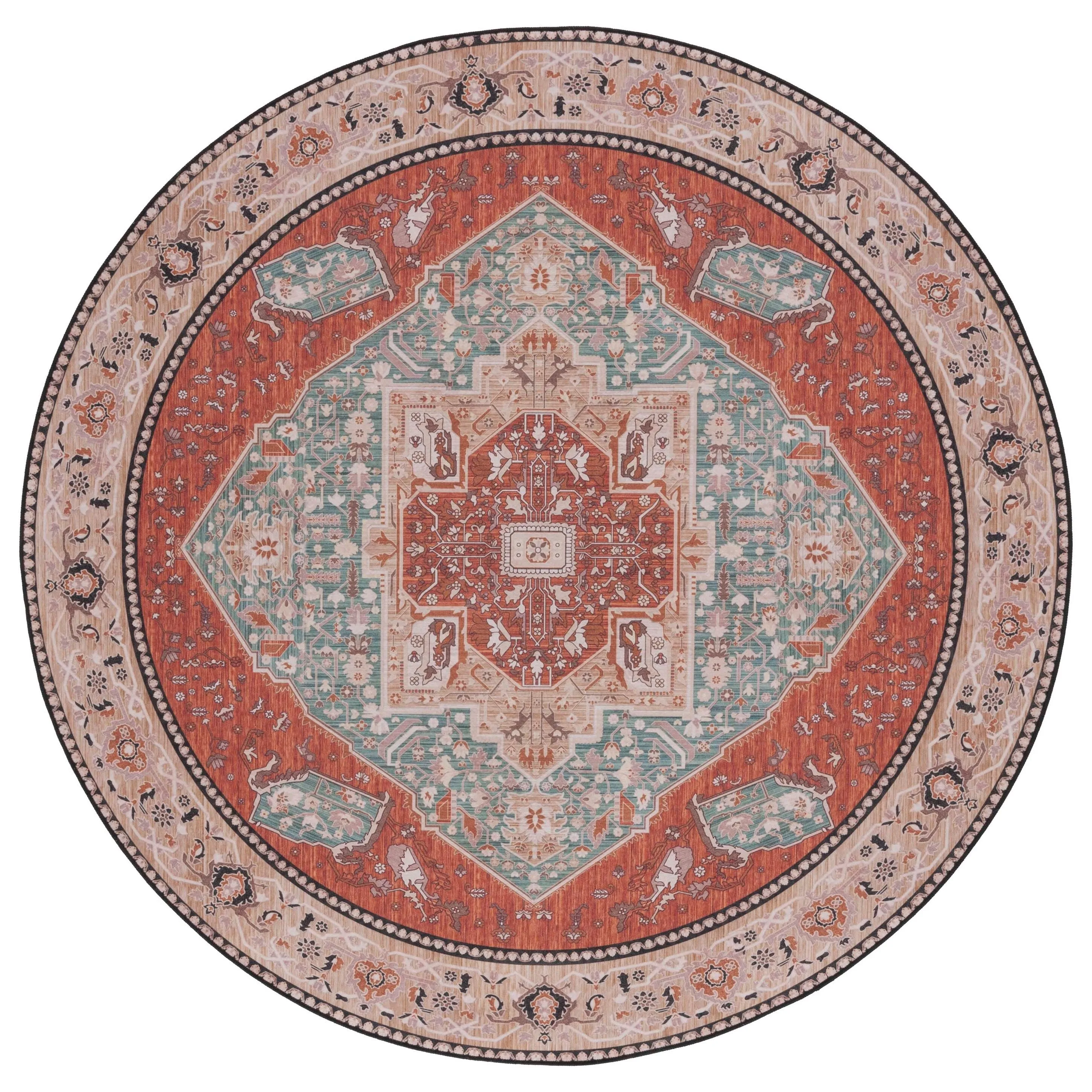 SAFAVIEH Tucson Machine Washable Slip Resistant Dessa Traditional Rug