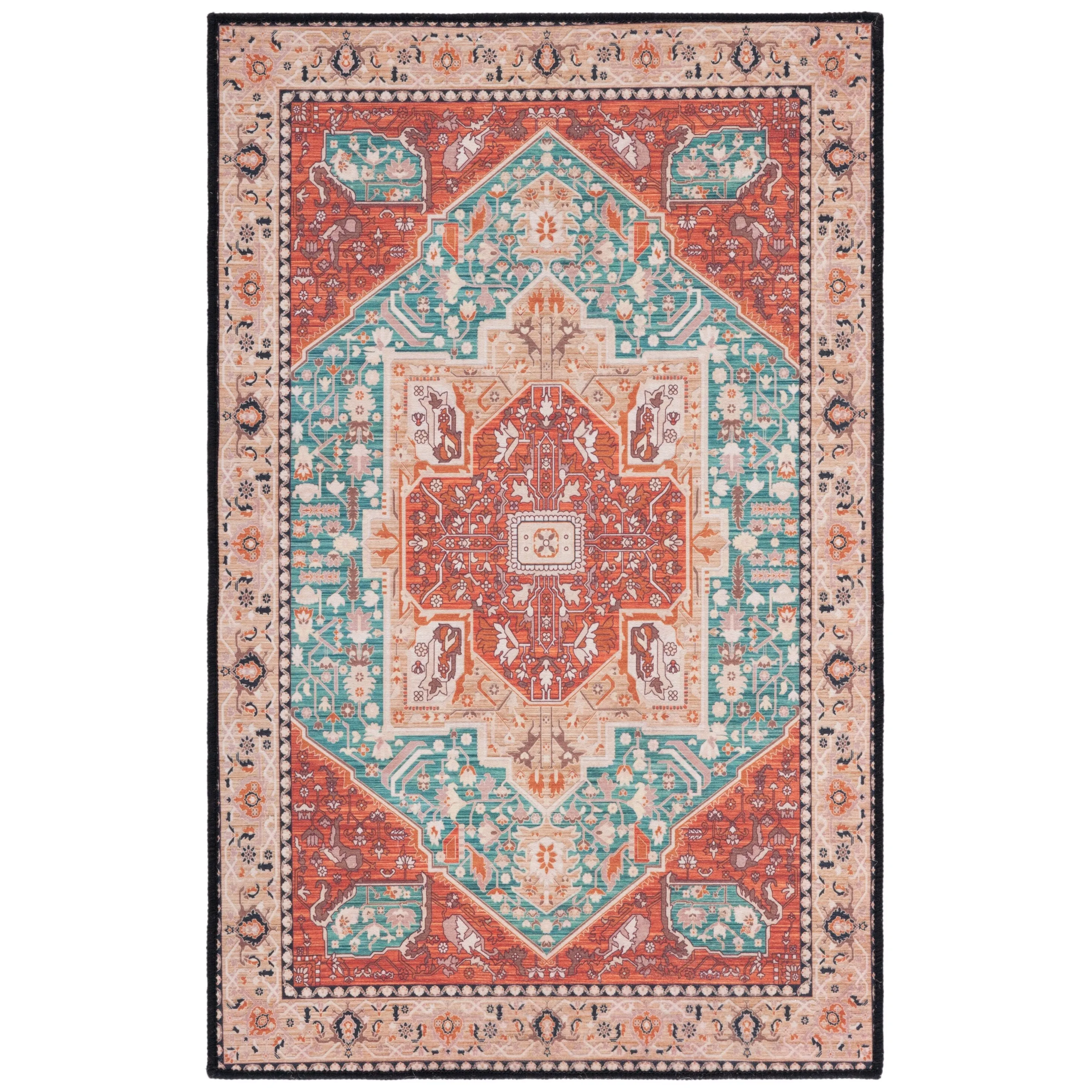 SAFAVIEH Tucson Machine Washable Slip Resistant Dessa Traditional Rug