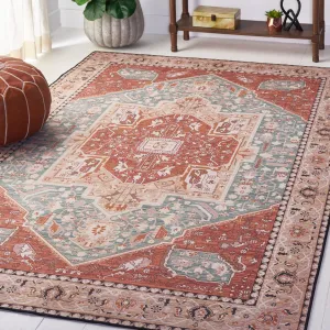SAFAVIEH Tucson Machine Washable Slip Resistant Dessa Traditional Rug