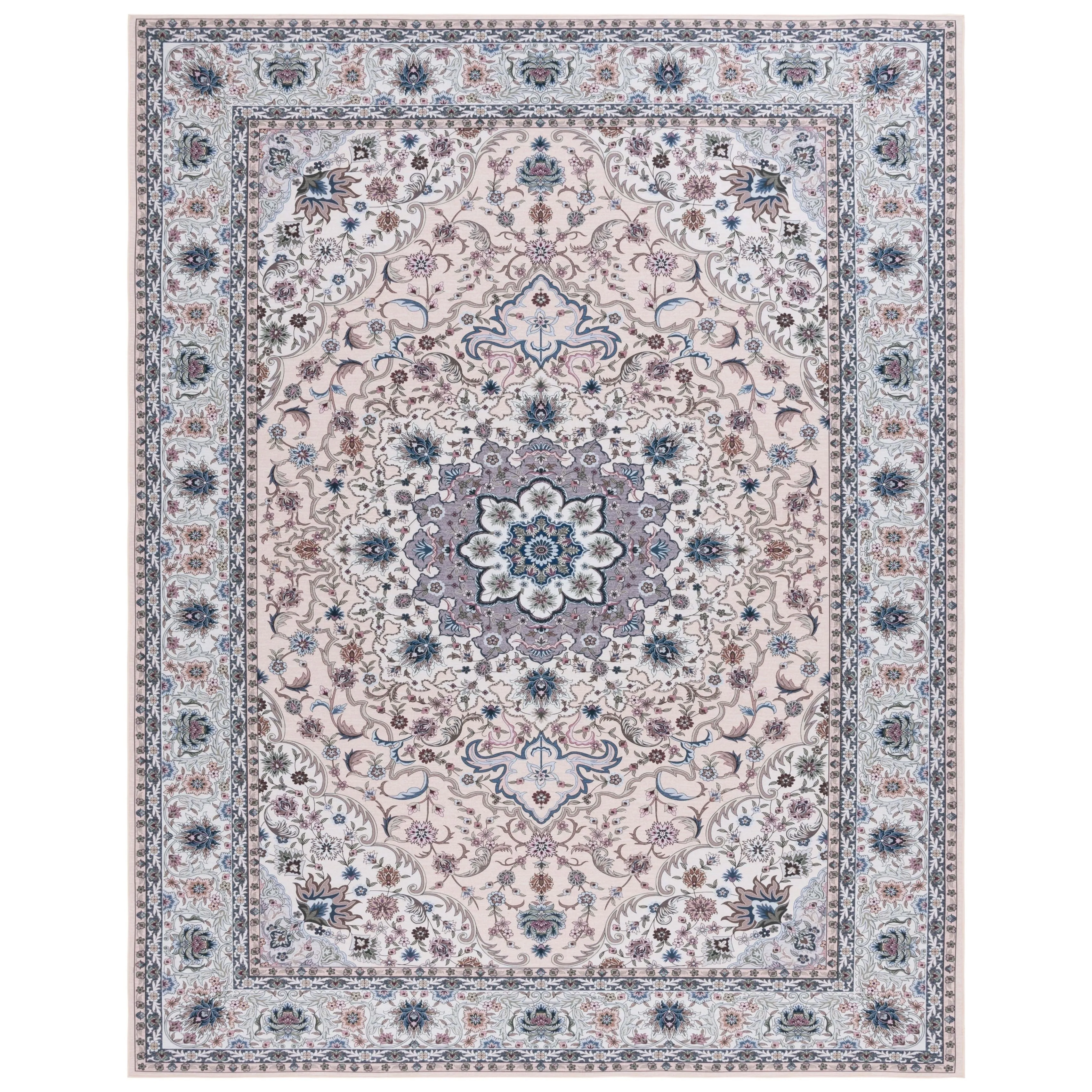 SAFAVIEH Tucson Machine Washable Slip Resistant Koidula Traditional Rug