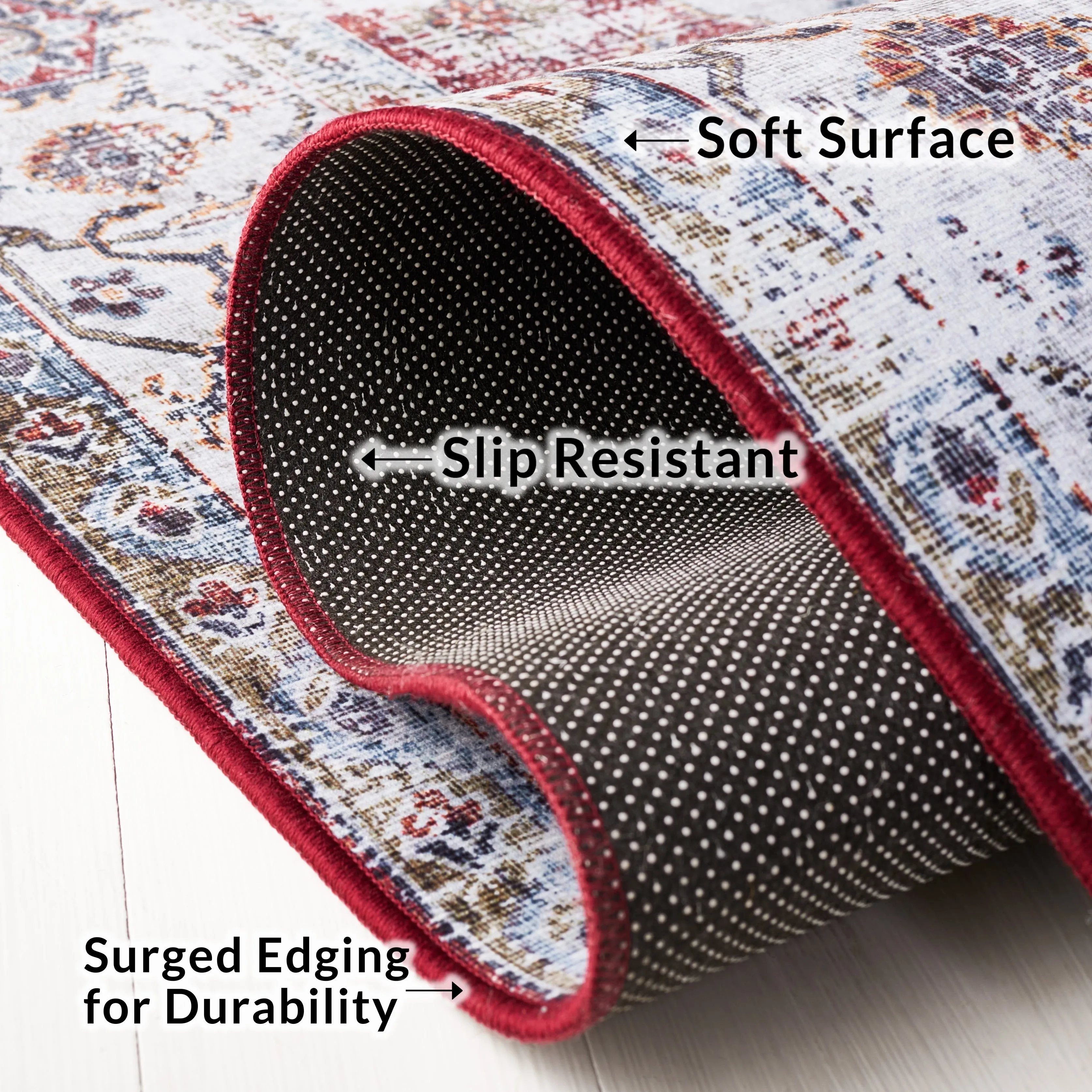 SAFAVIEH. Tucson Machine Washable Slip Resistant Queenie Oriental Medallion