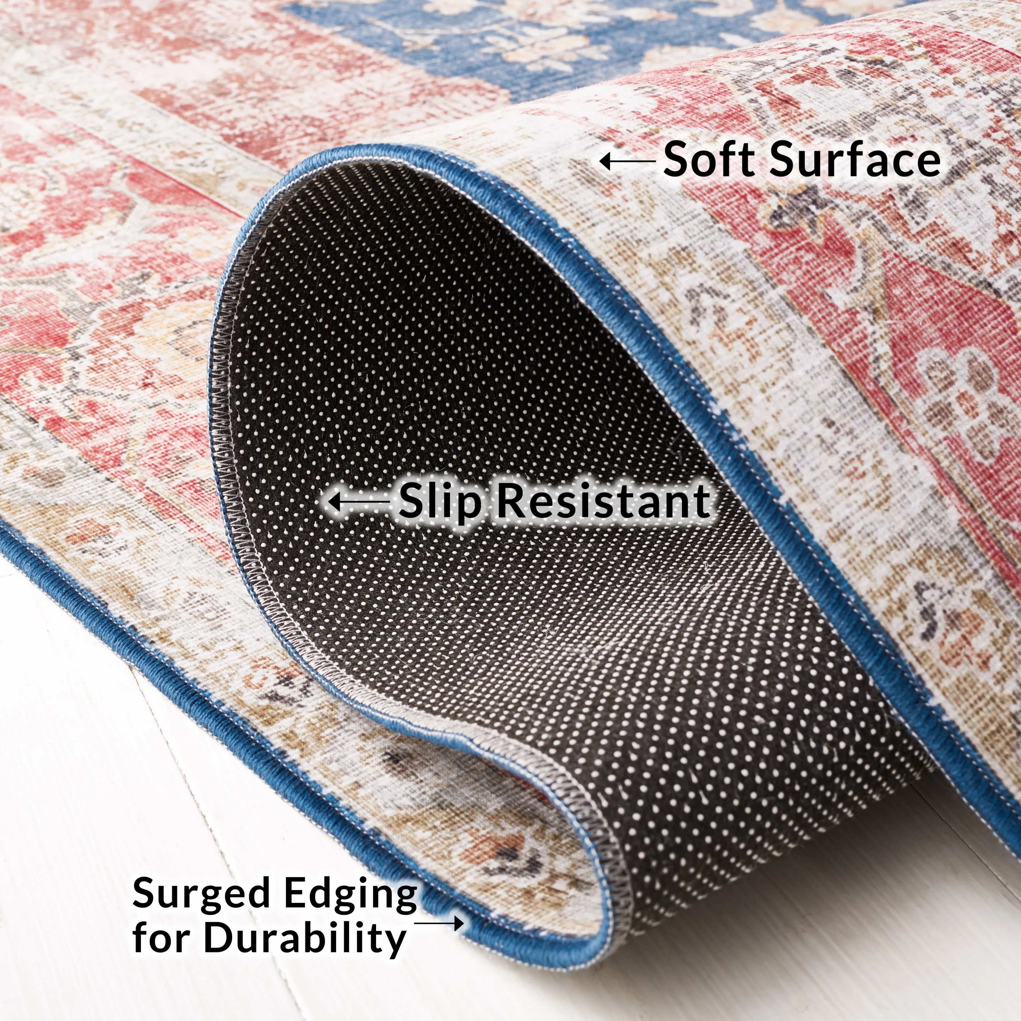 SAFAVIEH. Tucson Machine Washable Slip Resistant Queenie Oriental Medallion