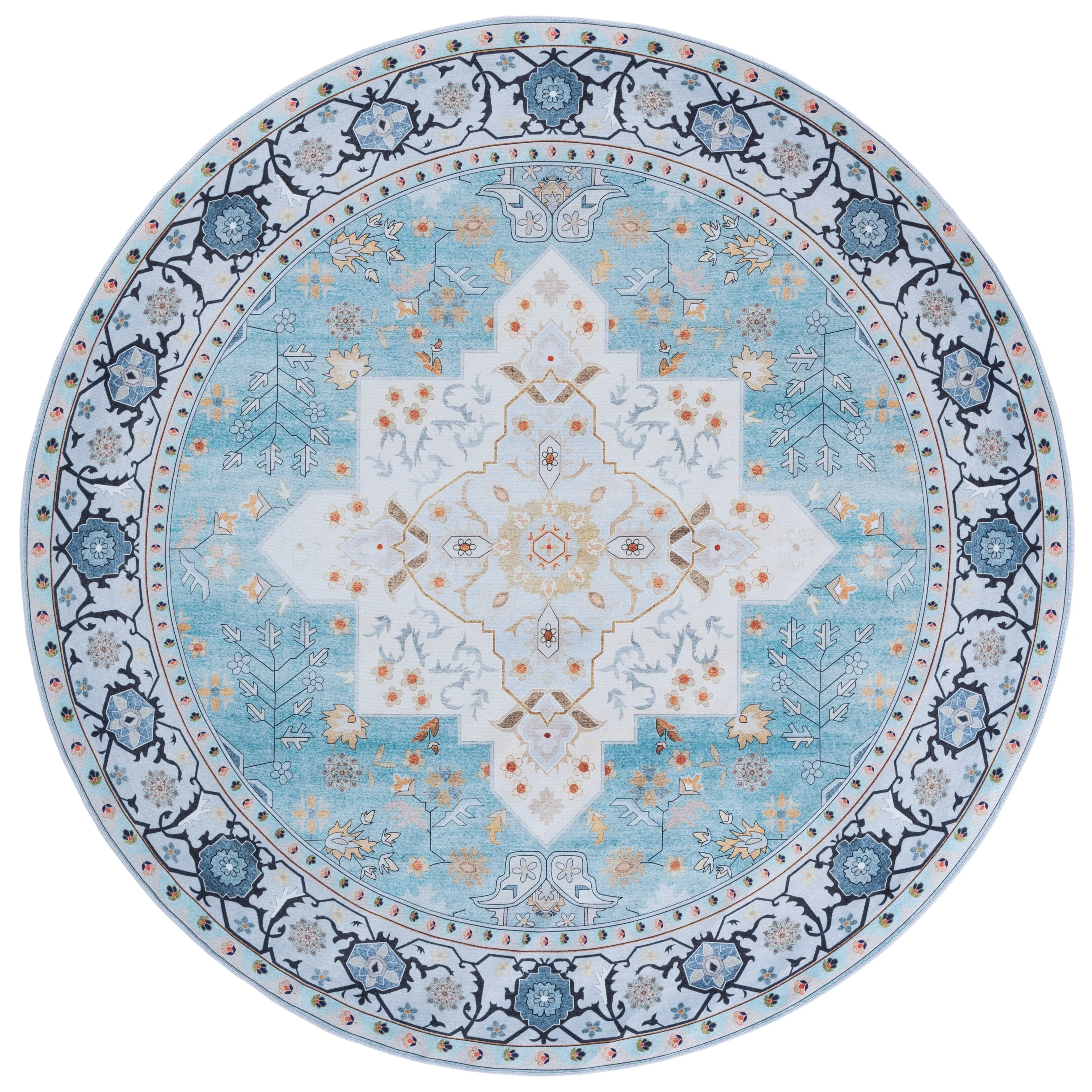 SAFAVIEH. Tucson Machine Washable Slip Resistant Queenie Oriental Medallion