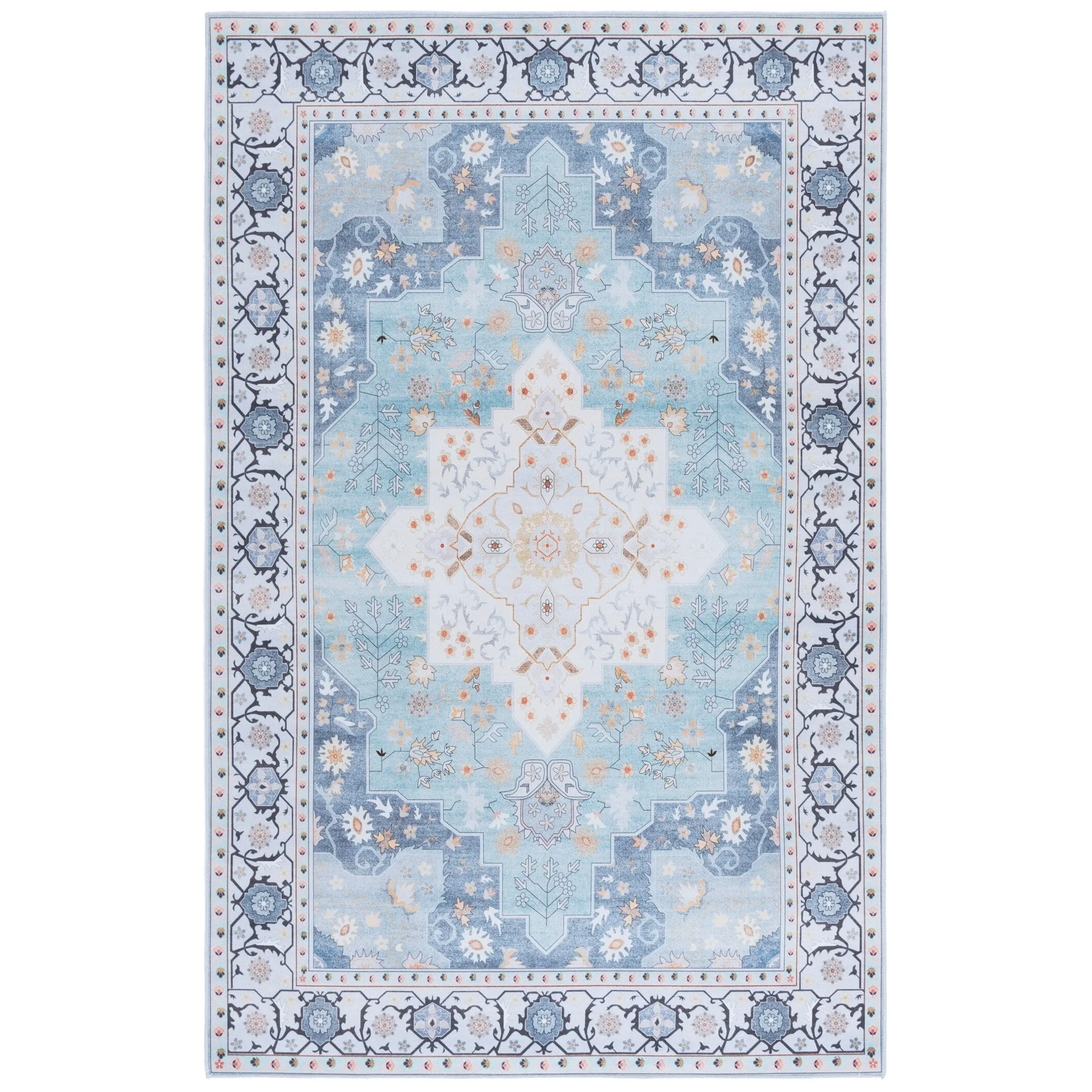 SAFAVIEH. Tucson Machine Washable Slip Resistant Queenie Oriental Medallion