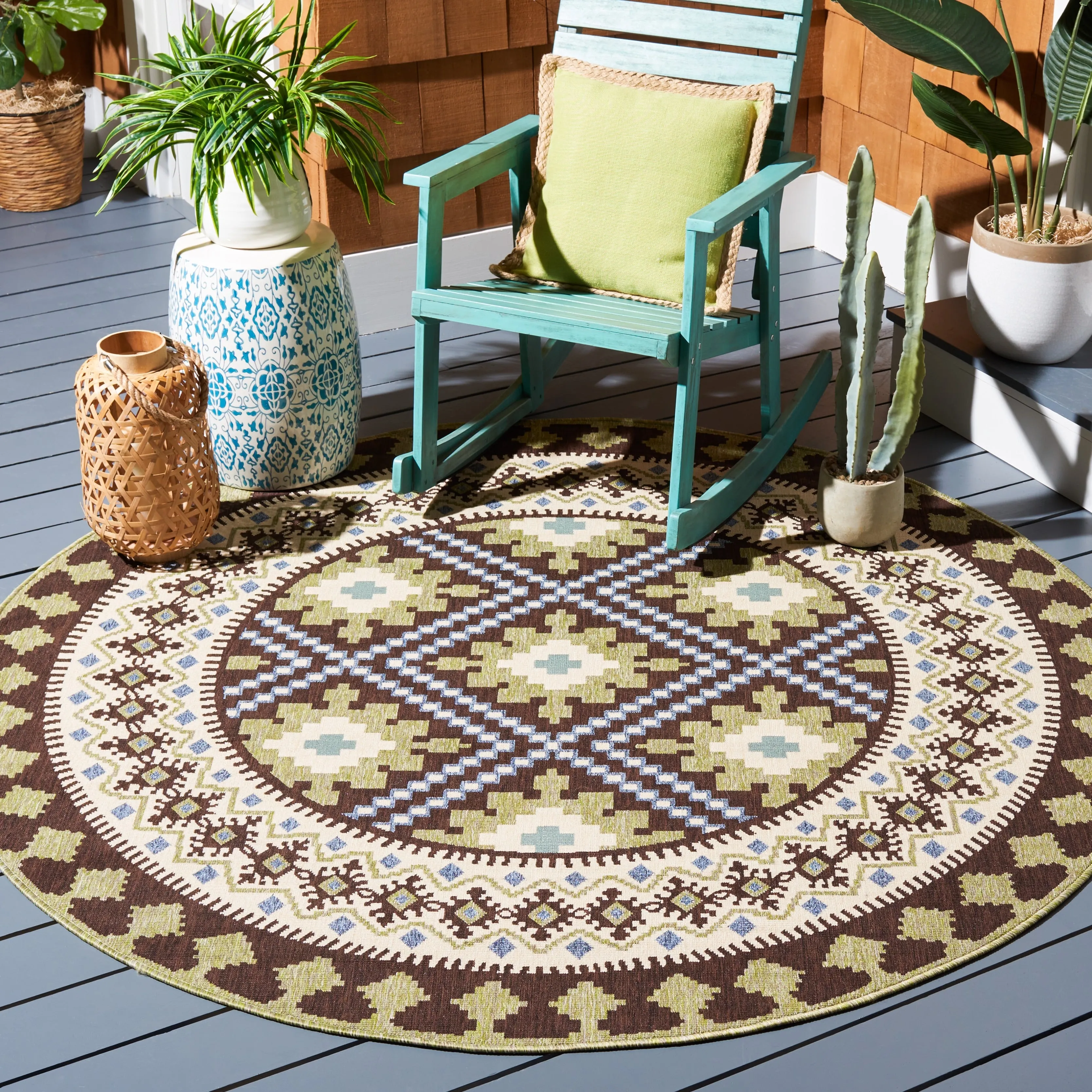 SAFAVIEH Veranda Eyvor Indoor/ Outdoor Waterproof Patio Backyard Rug