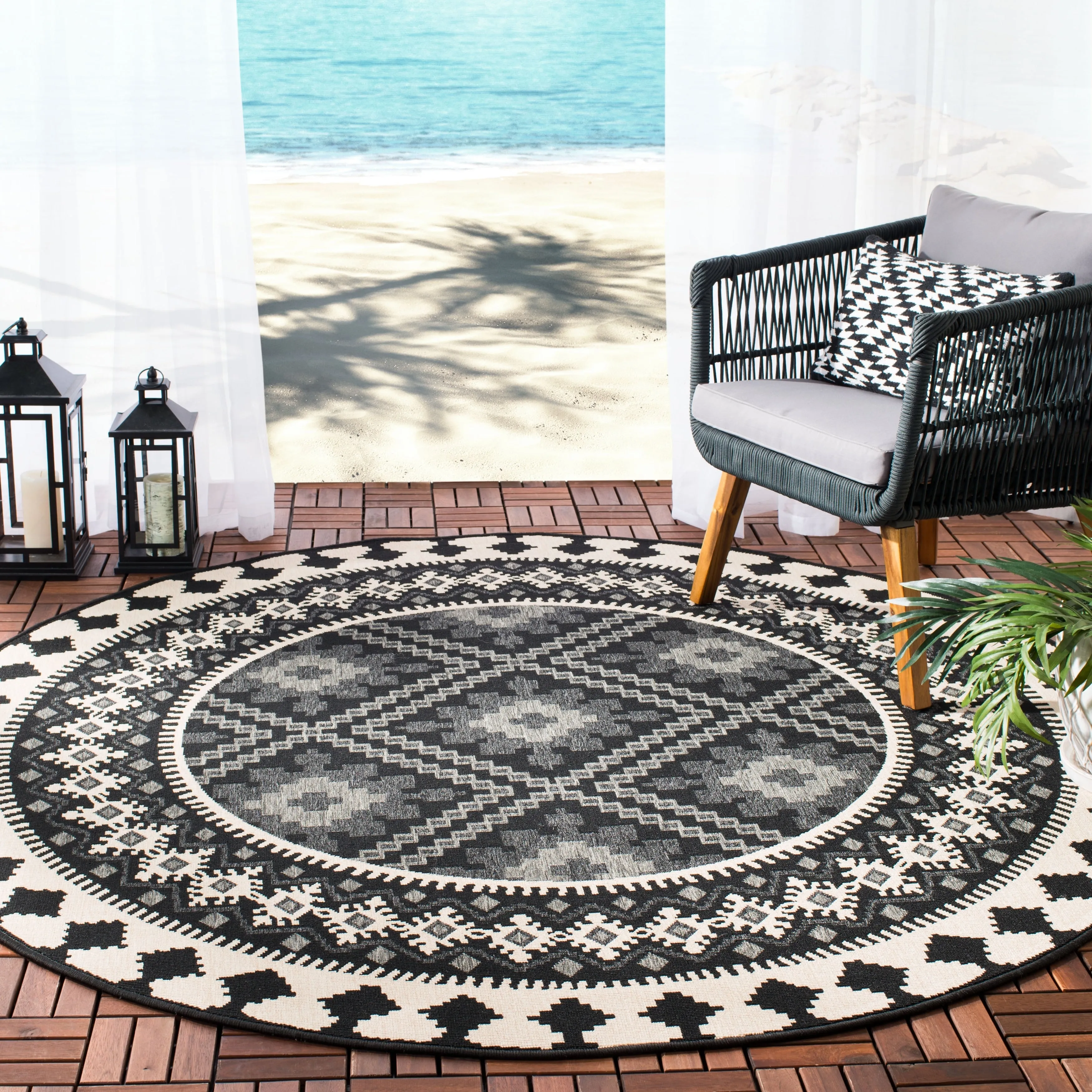 SAFAVIEH Veranda Eyvor Indoor/ Outdoor Waterproof Patio Backyard Rug