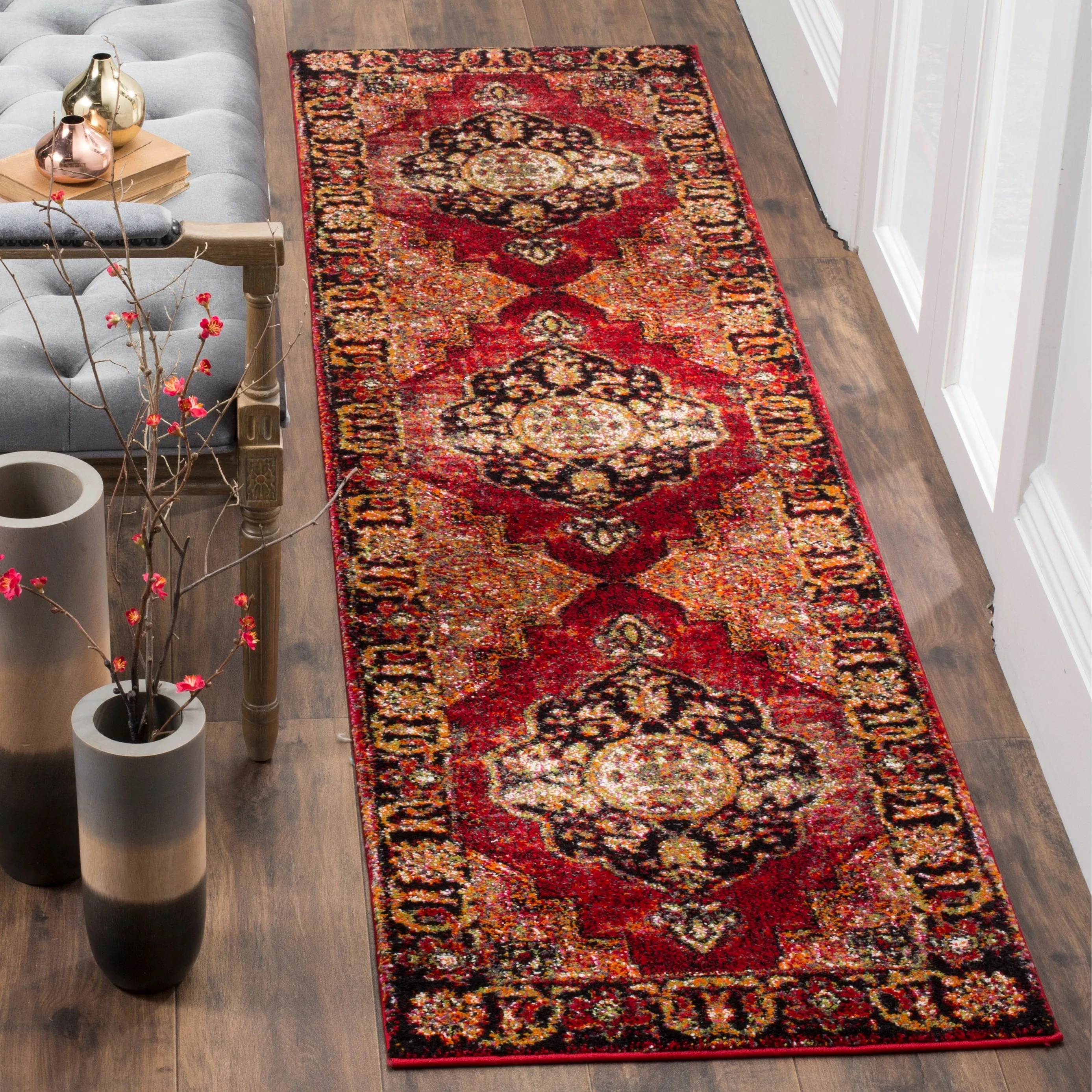 SAFAVIEH Vintage Hamadan Ismay Oriental Distressed Rug