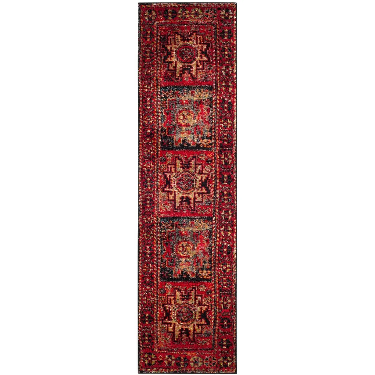 SAFAVIEH. Vintage Hamadan Lilla Oriental Distressed Rug