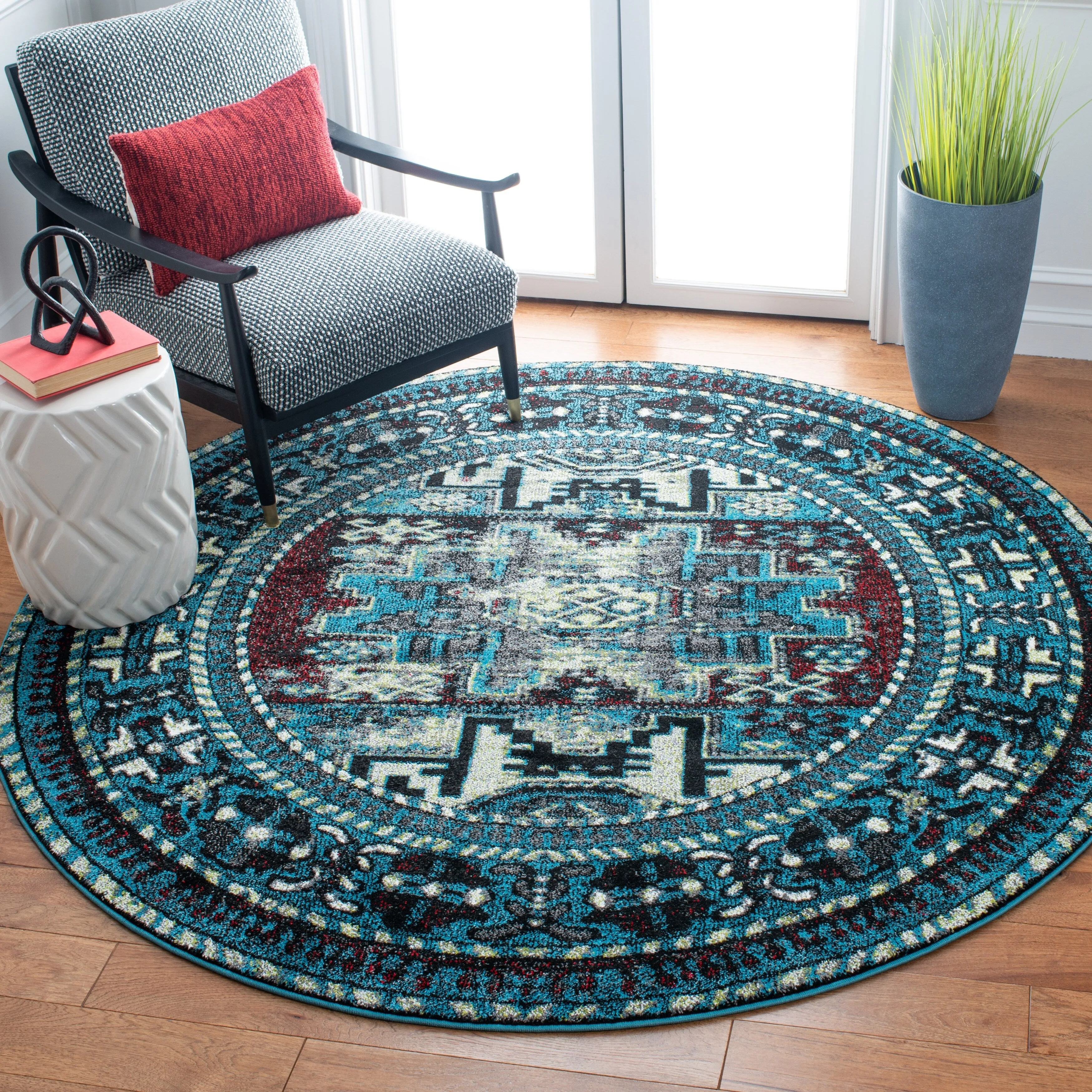 SAFAVIEH. Vintage Hamadan Lilla Oriental Distressed Rug
