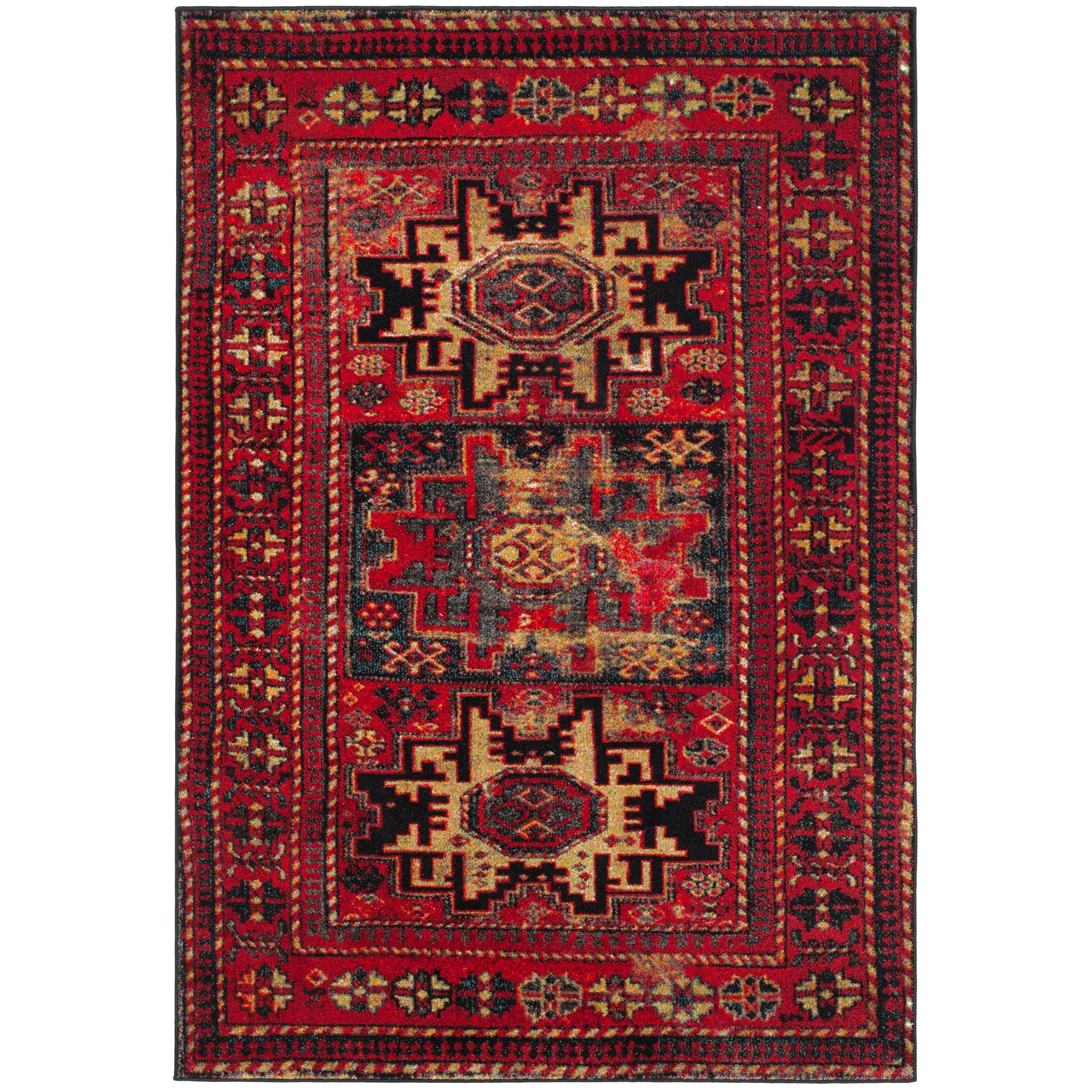 SAFAVIEH. Vintage Hamadan Lilla Oriental Distressed Rug