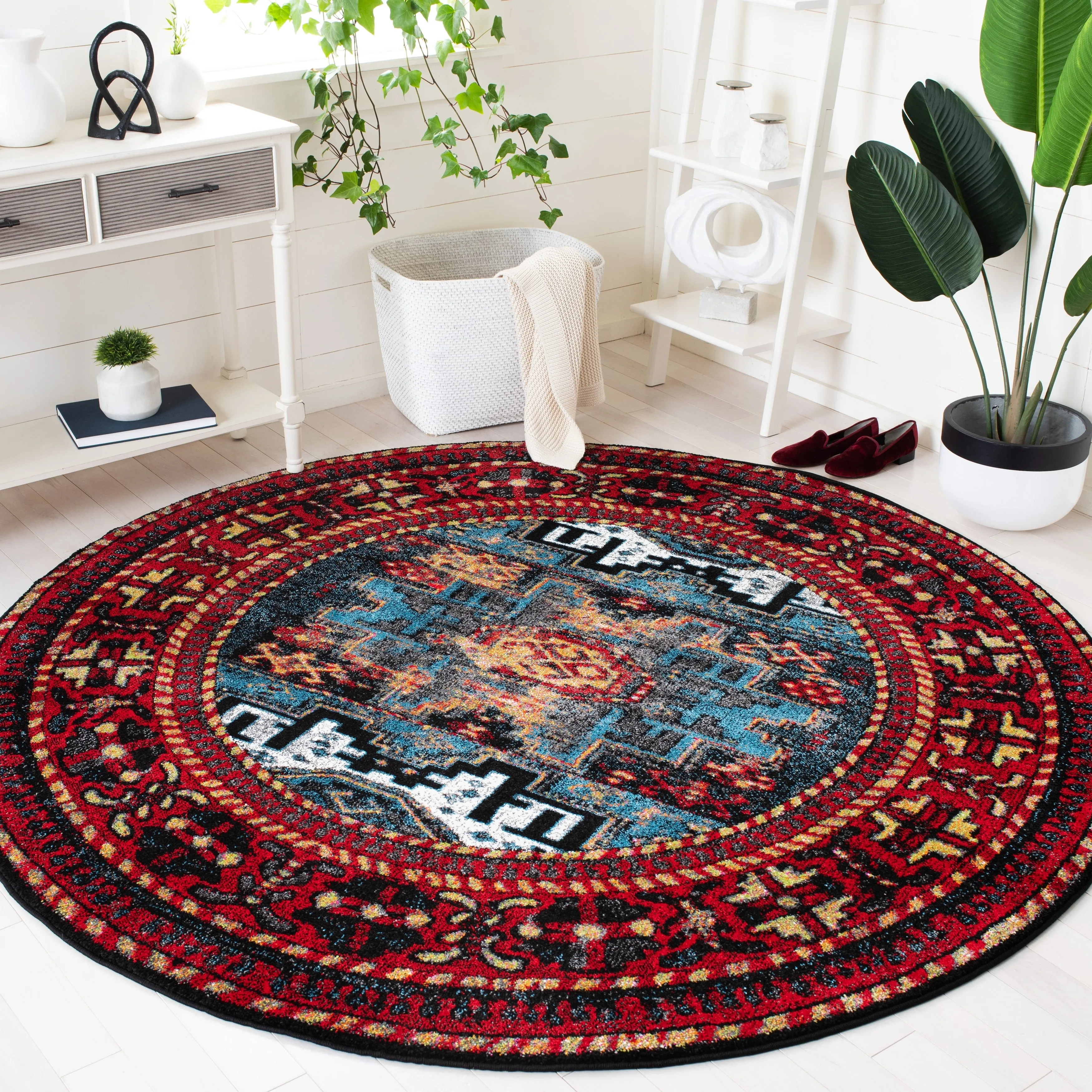 SAFAVIEH. Vintage Hamadan Lilla Oriental Distressed Rug