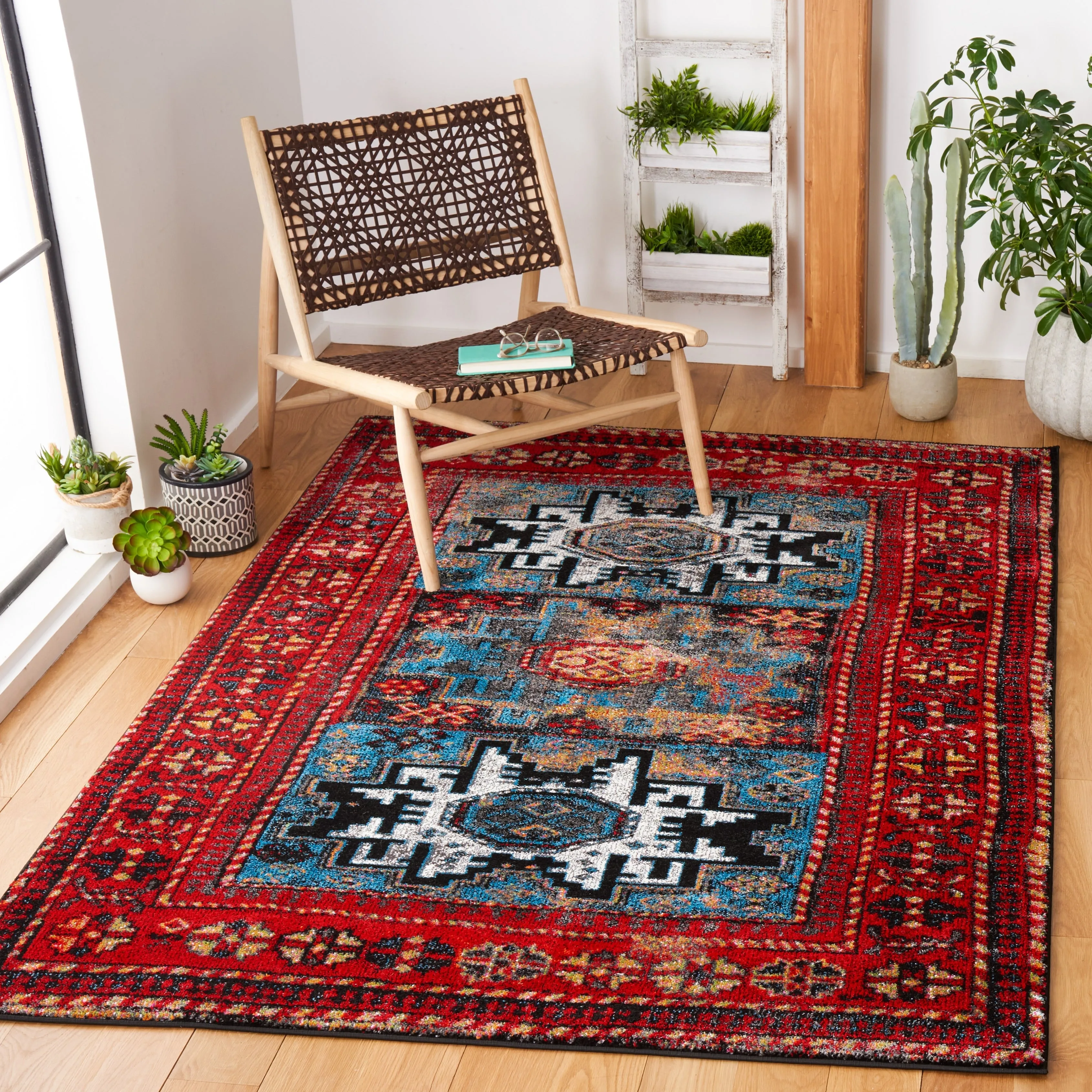 SAFAVIEH. Vintage Hamadan Lilla Oriental Distressed Rug