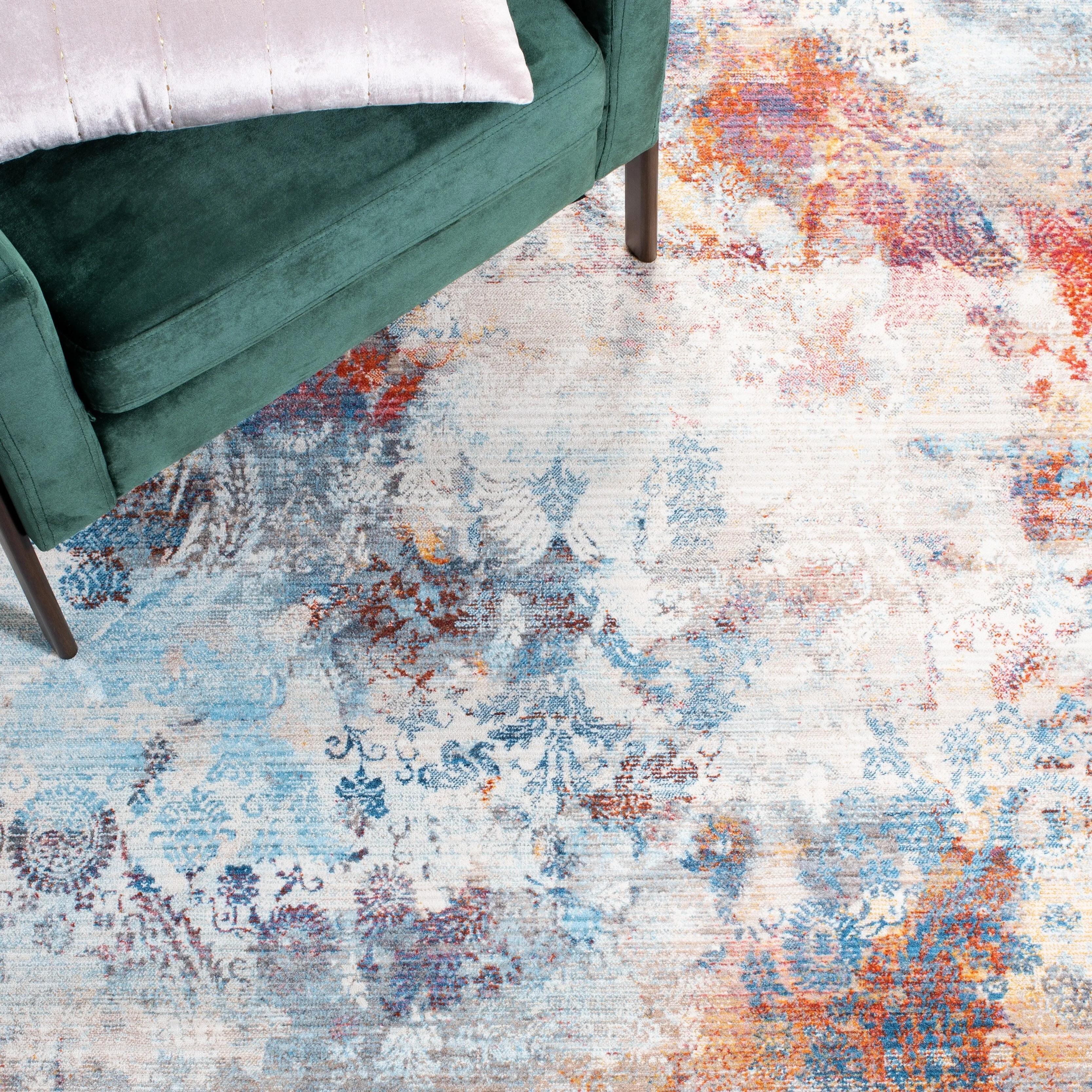 SAFAVIEH Vintage Persian Cass Modern Abstract Rug - Blue/Beige - 5' x 7' 6