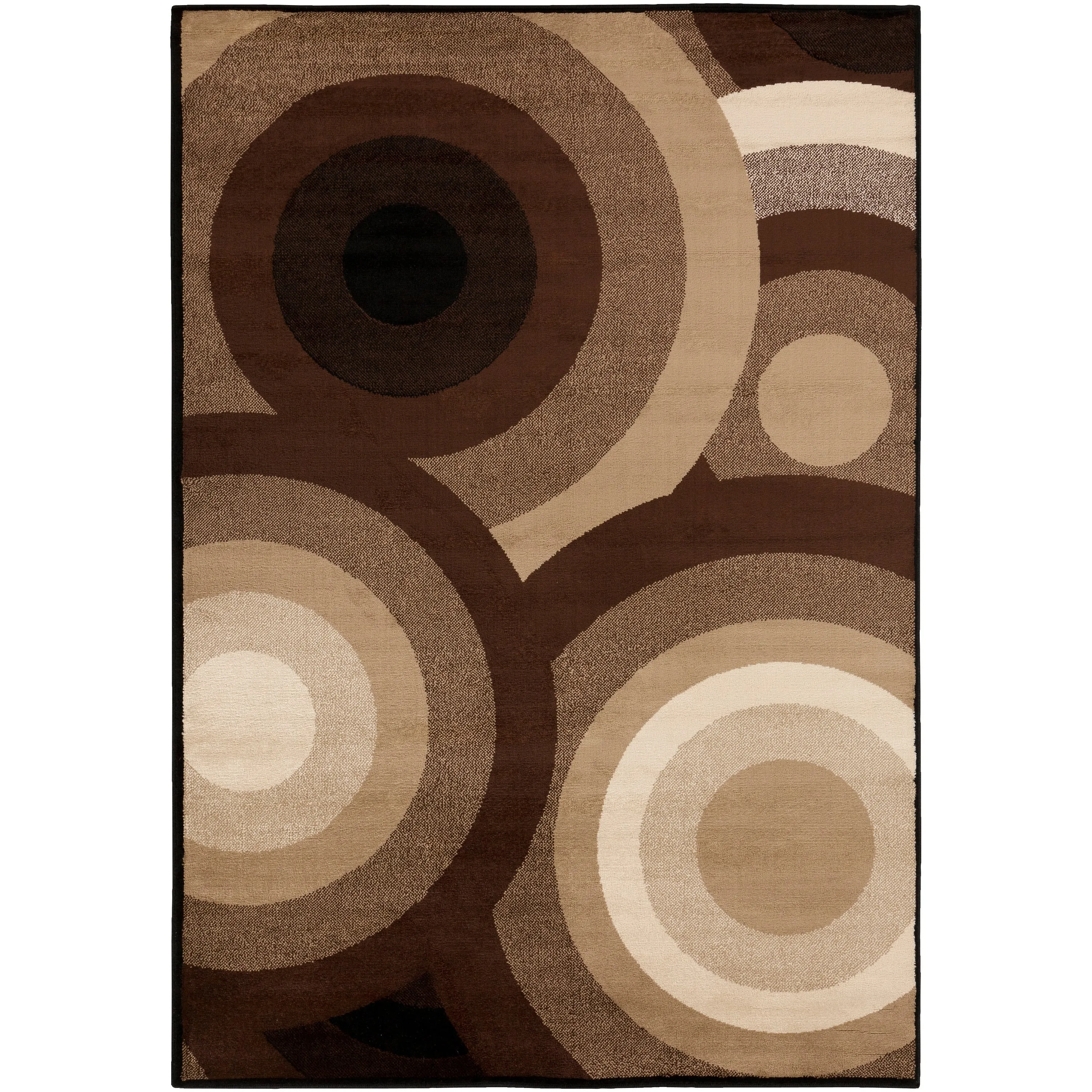SandyCircles Indoor Area Rug - 6'7 x 9'6