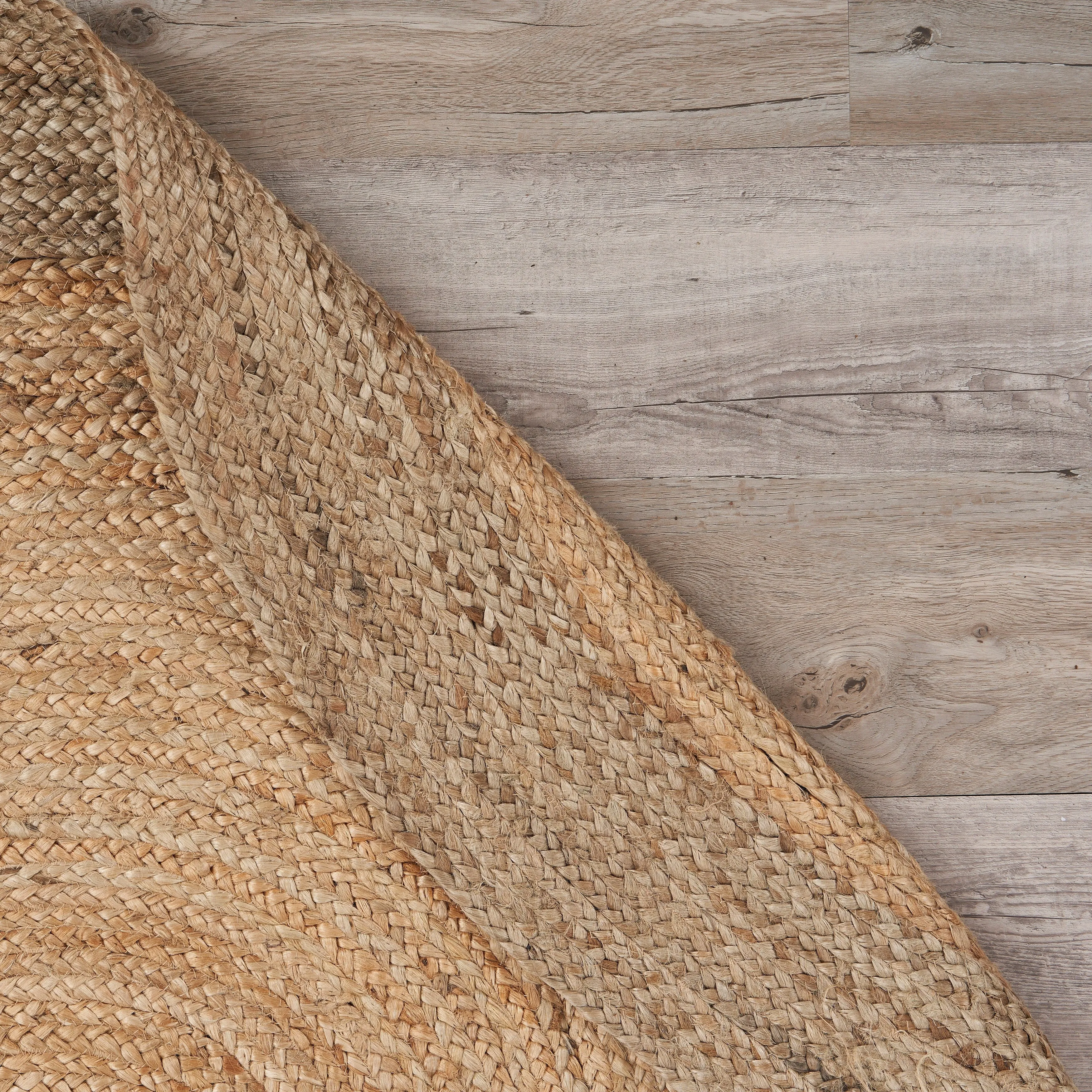 Sevita Braided Organic Jute Farmhouse Area Rug