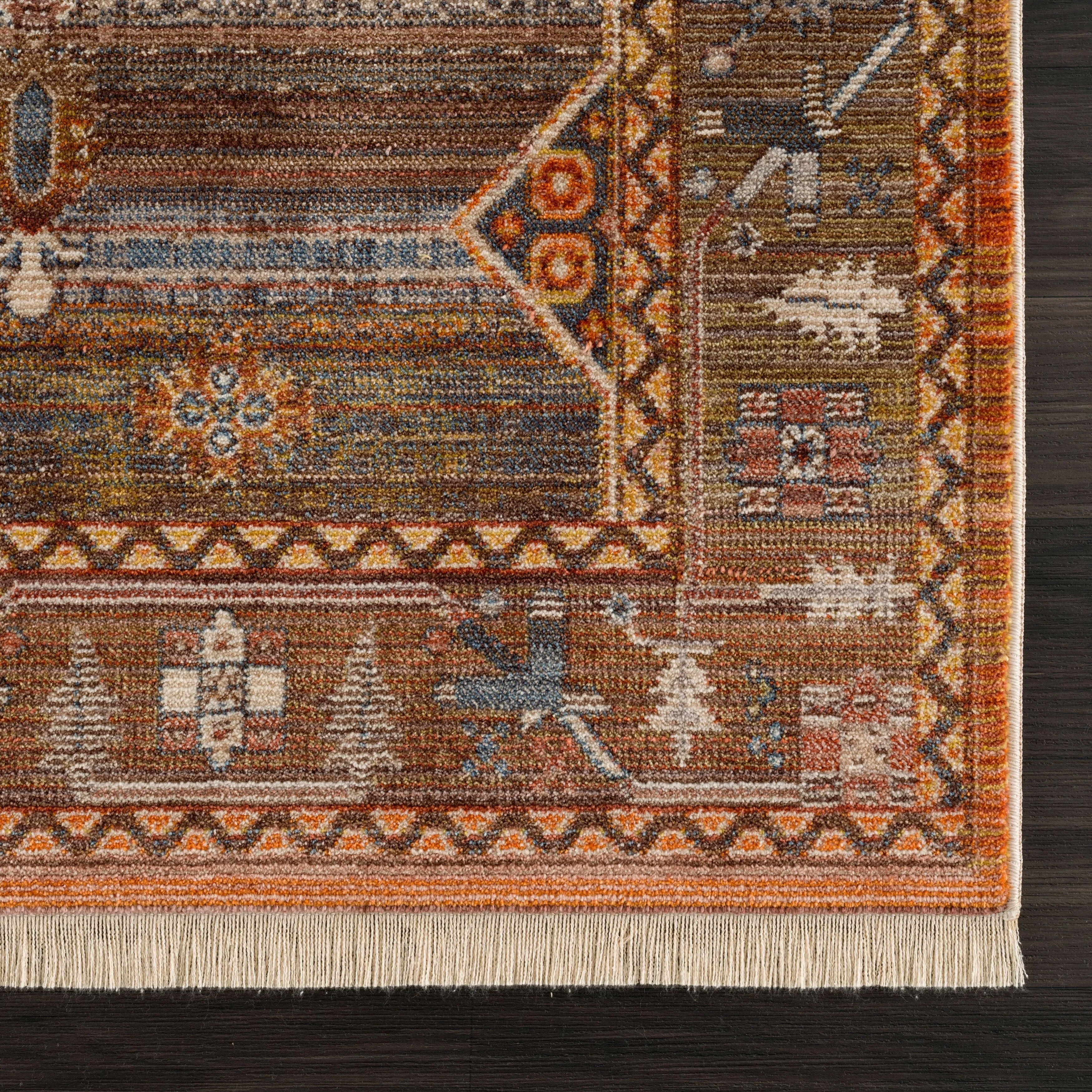 Sevita Bright Boho Distressed Medallion Area Rug
