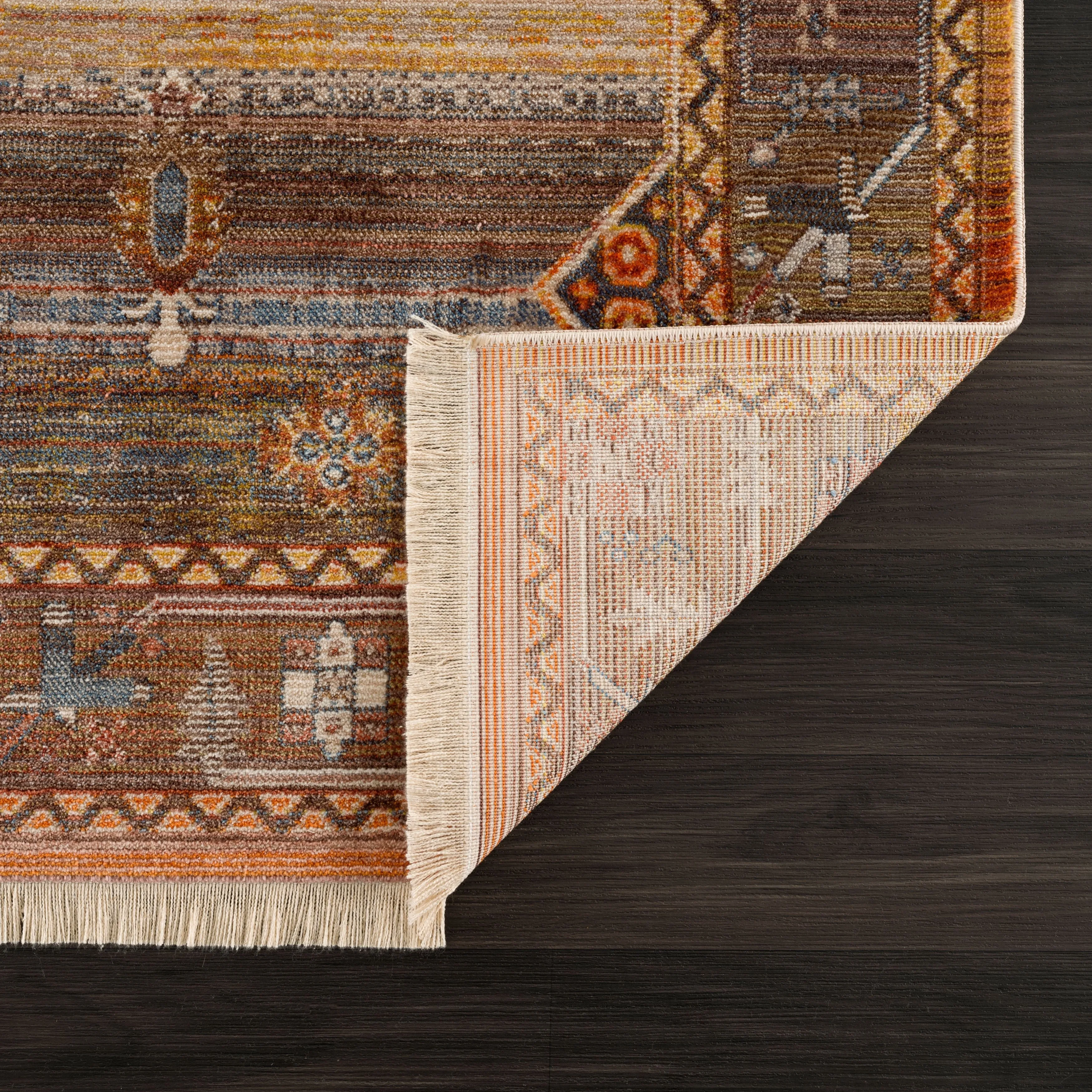 Sevita Bright Boho Distressed Medallion Area Rug
