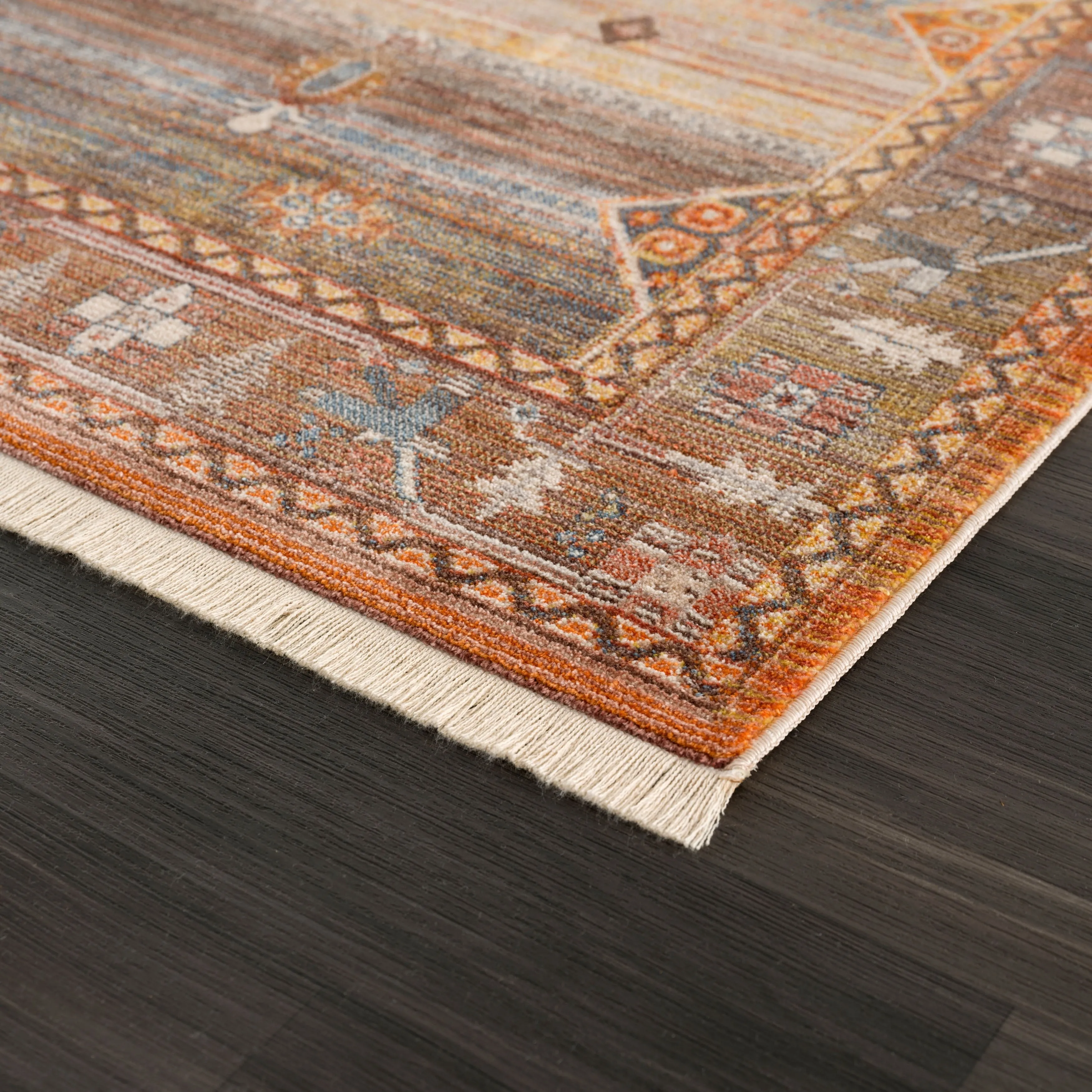 Sevita Bright Boho Distressed Medallion Area Rug